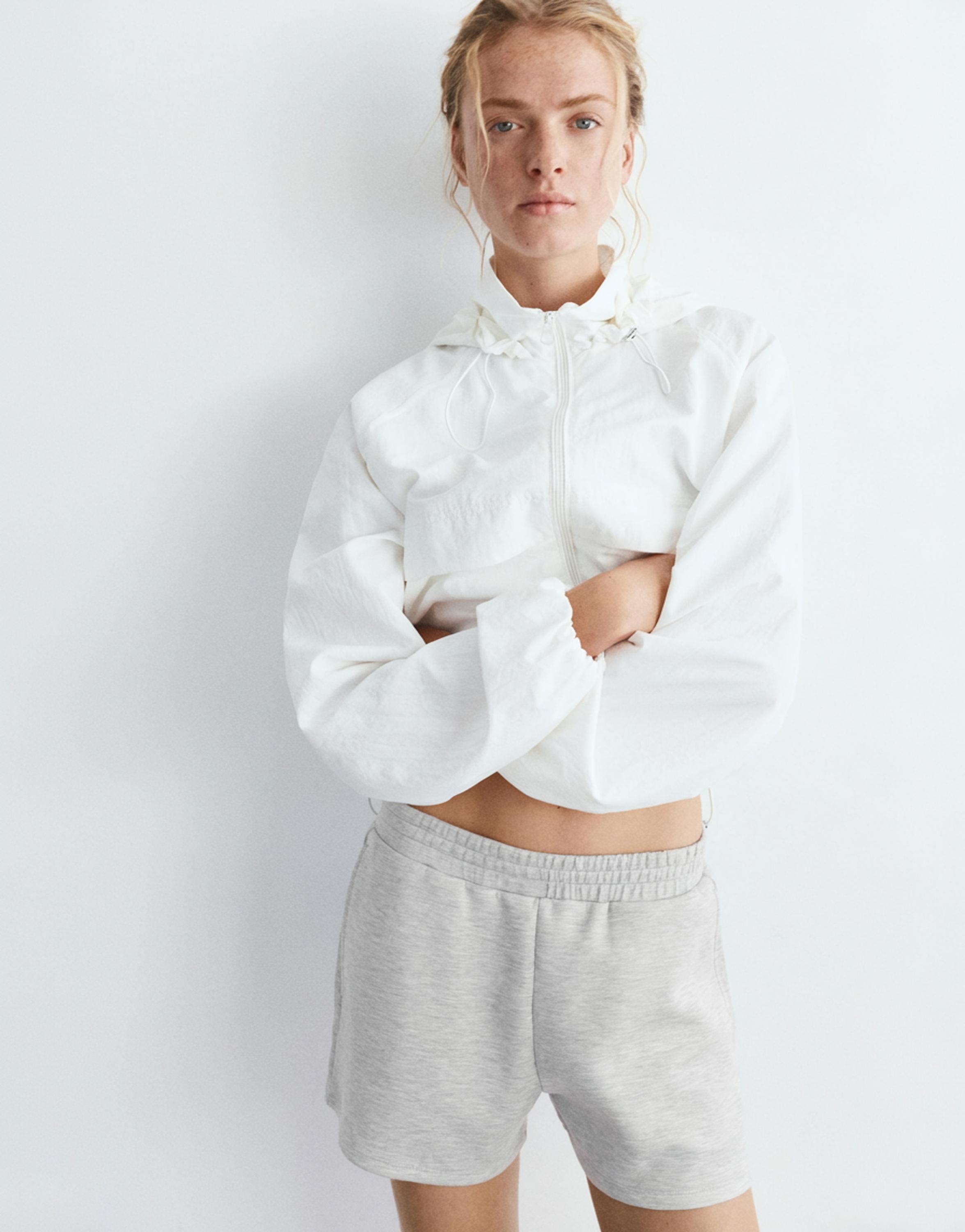 Soft touch sports shorts — Grey marl