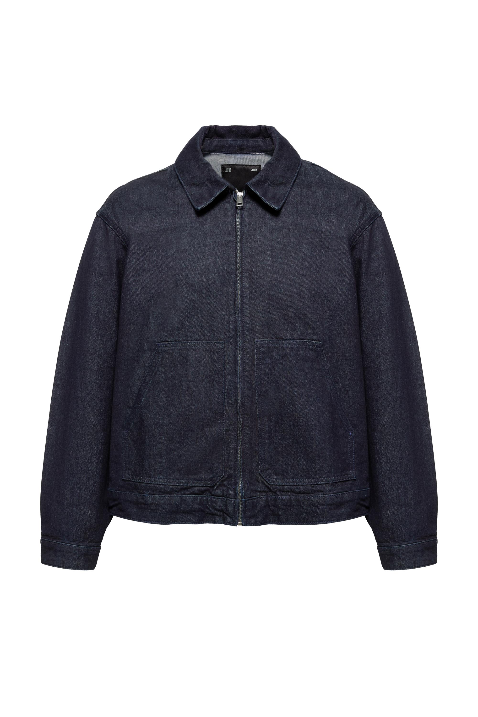 Pull&Bear Fermuarlı denim ceket görsel 4