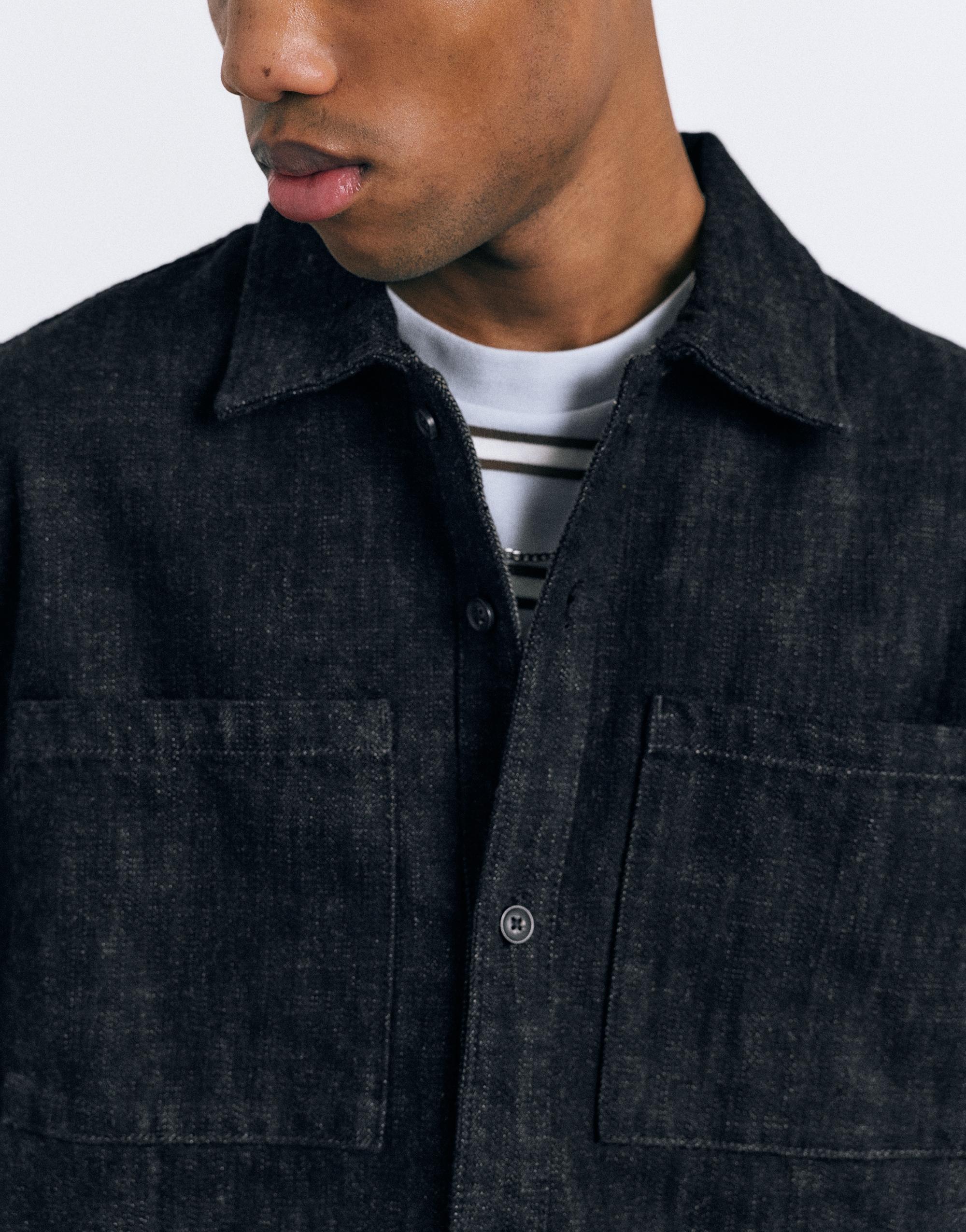 Cepli denim ince ceket - Görsel 15