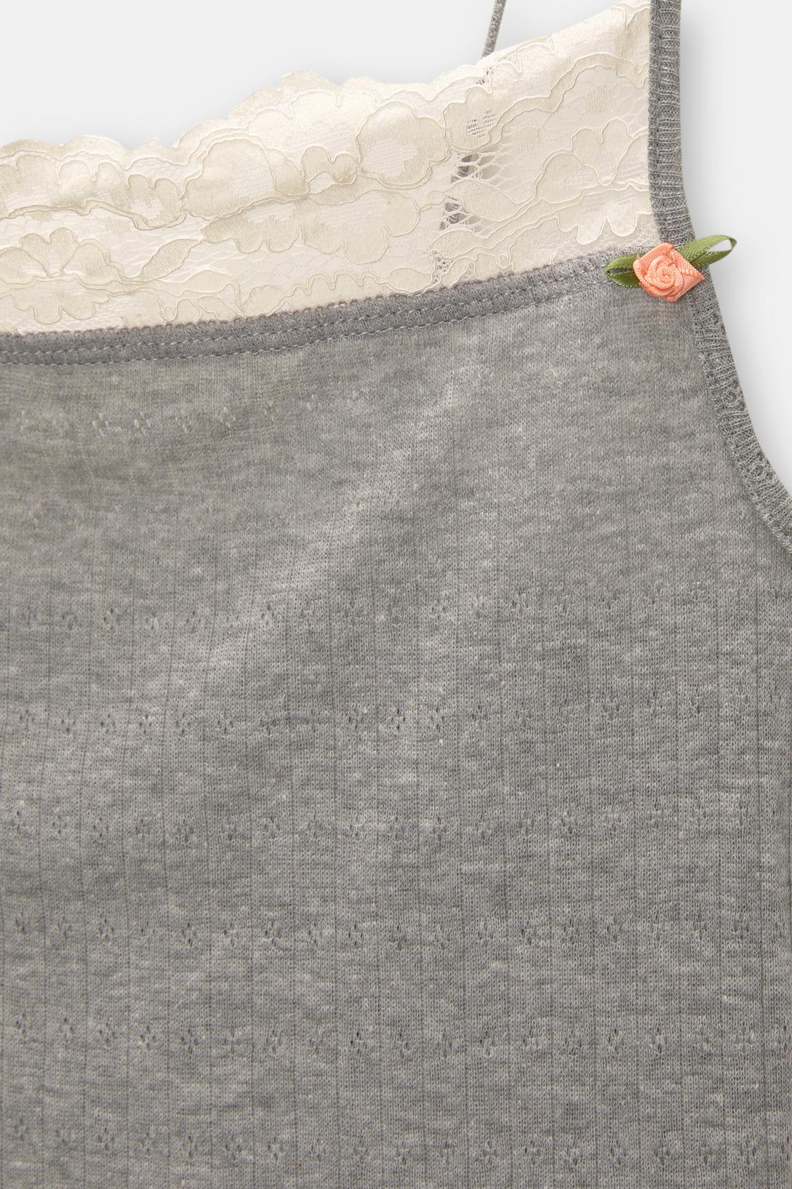 Strappy lace top - PULL&BEAR 