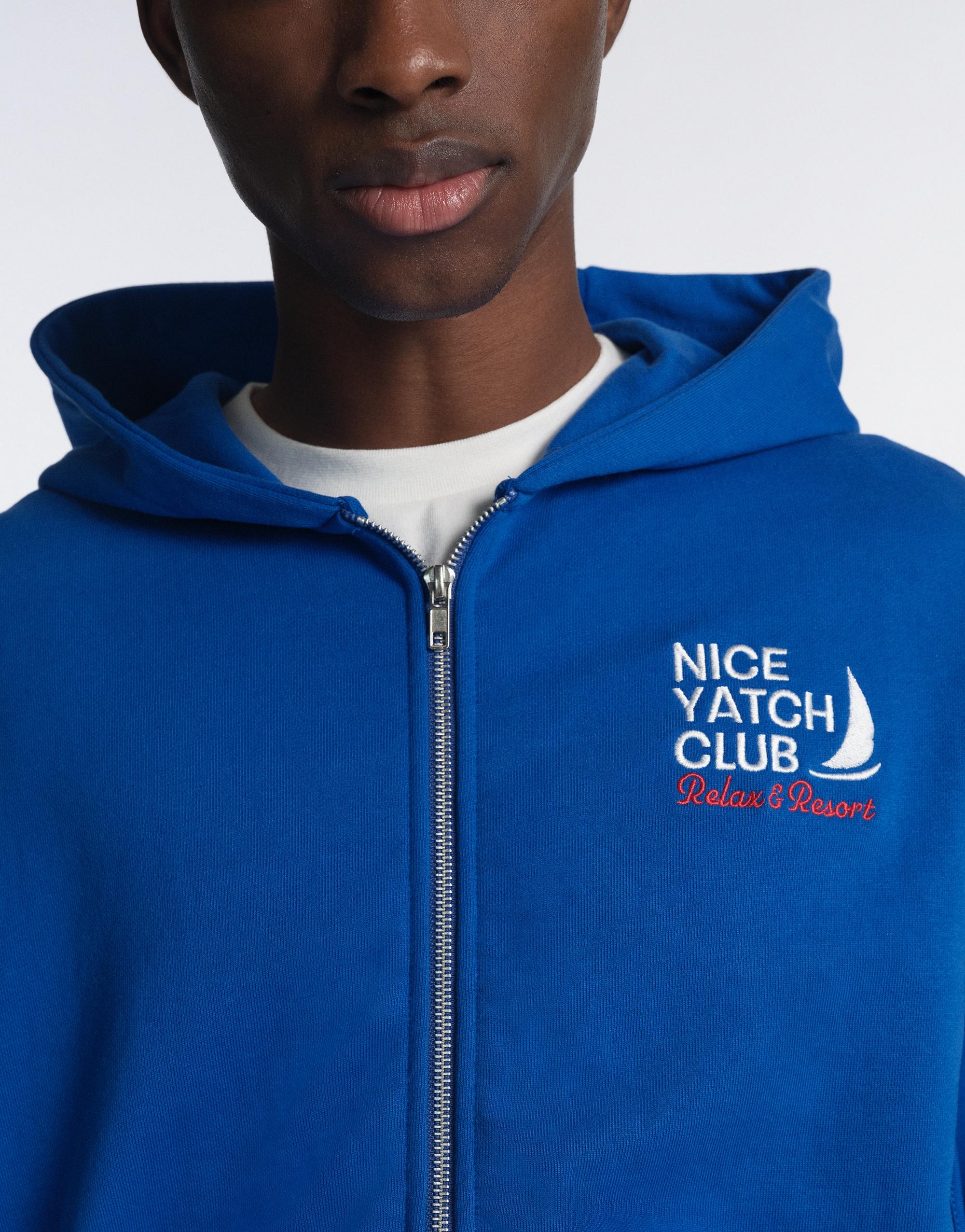 Yacht Club zip-up sweatshirt — Deep blue