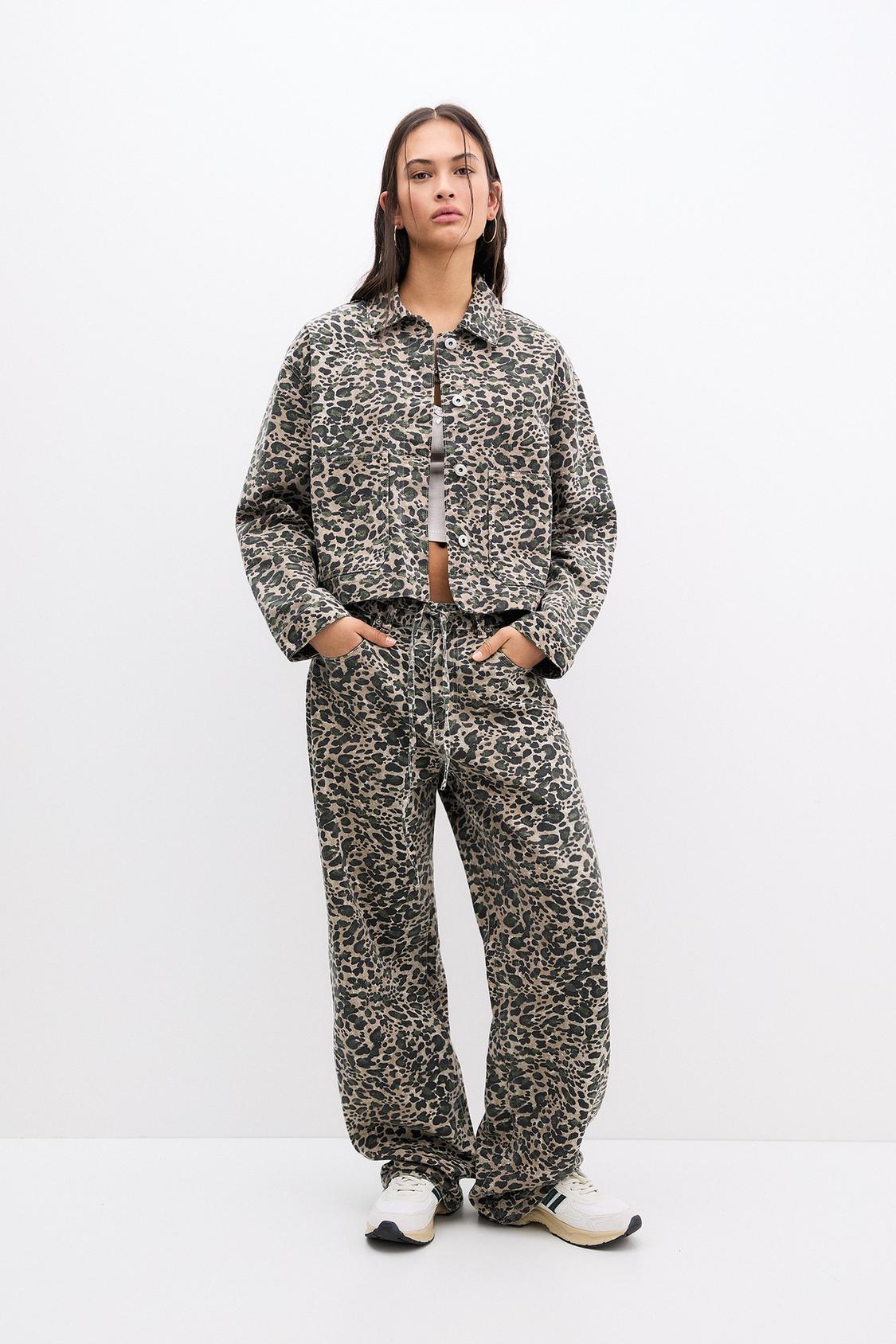 Bear Leopard Jeans Pantalon Leopardo Pull And Bear Pantalones De