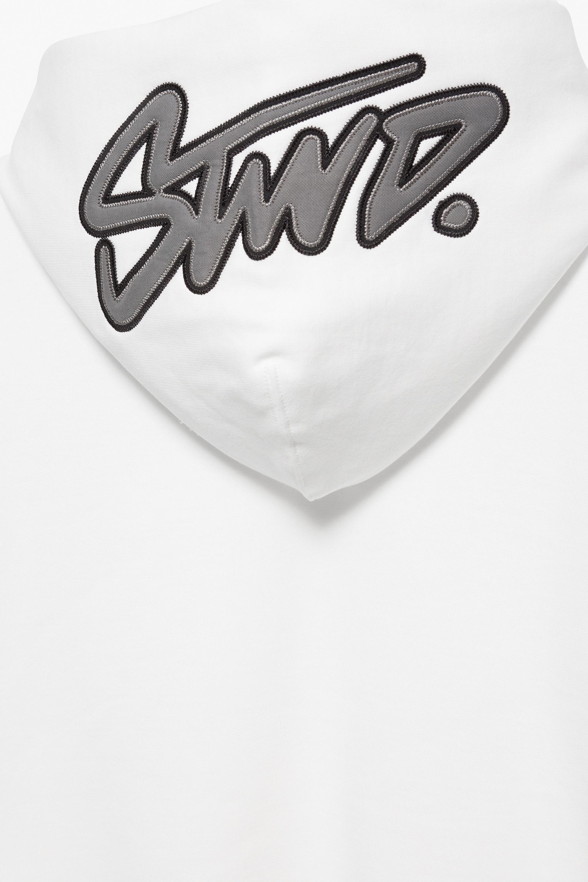 STWD boxy-fit logo hoodie — Off white