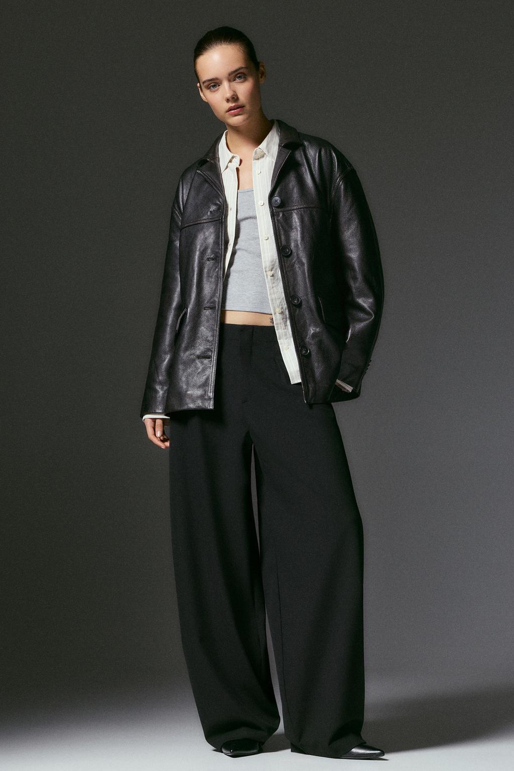 Chaqueta 100% piel PULL&BEAR - Main Image