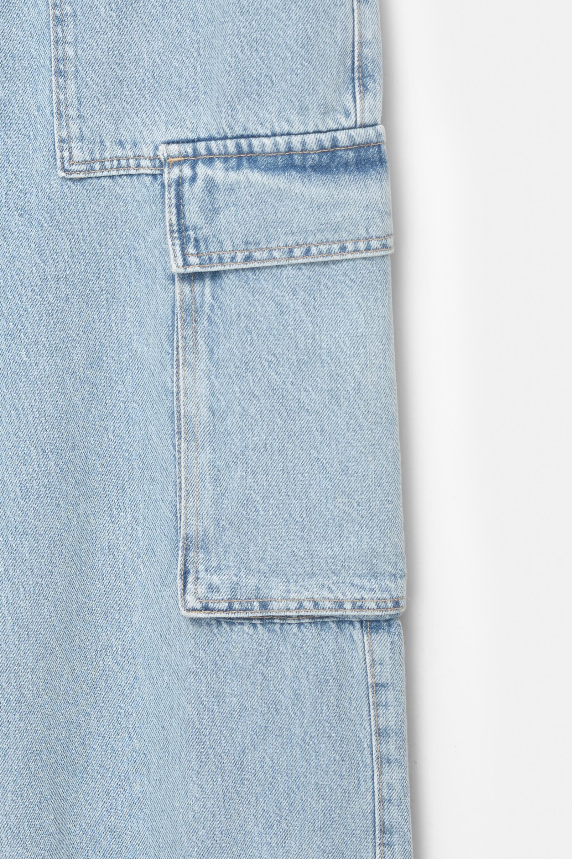 Baggy cargo jeans — Medium blue