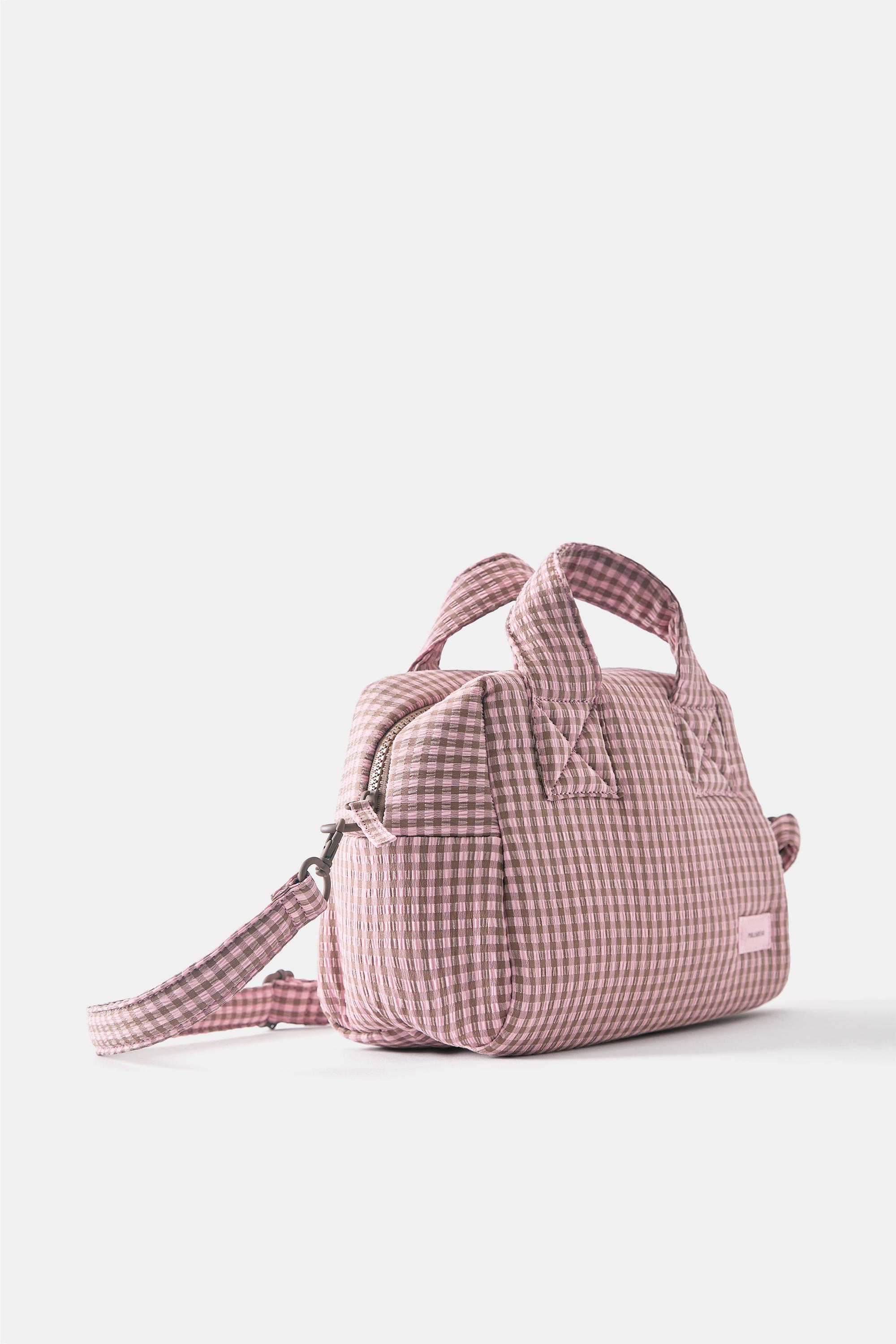 Gingham lunch bag — Pink