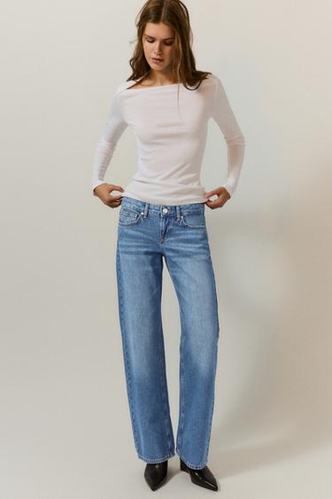 Low-rise star straight-leg jeans — Dark blue 1