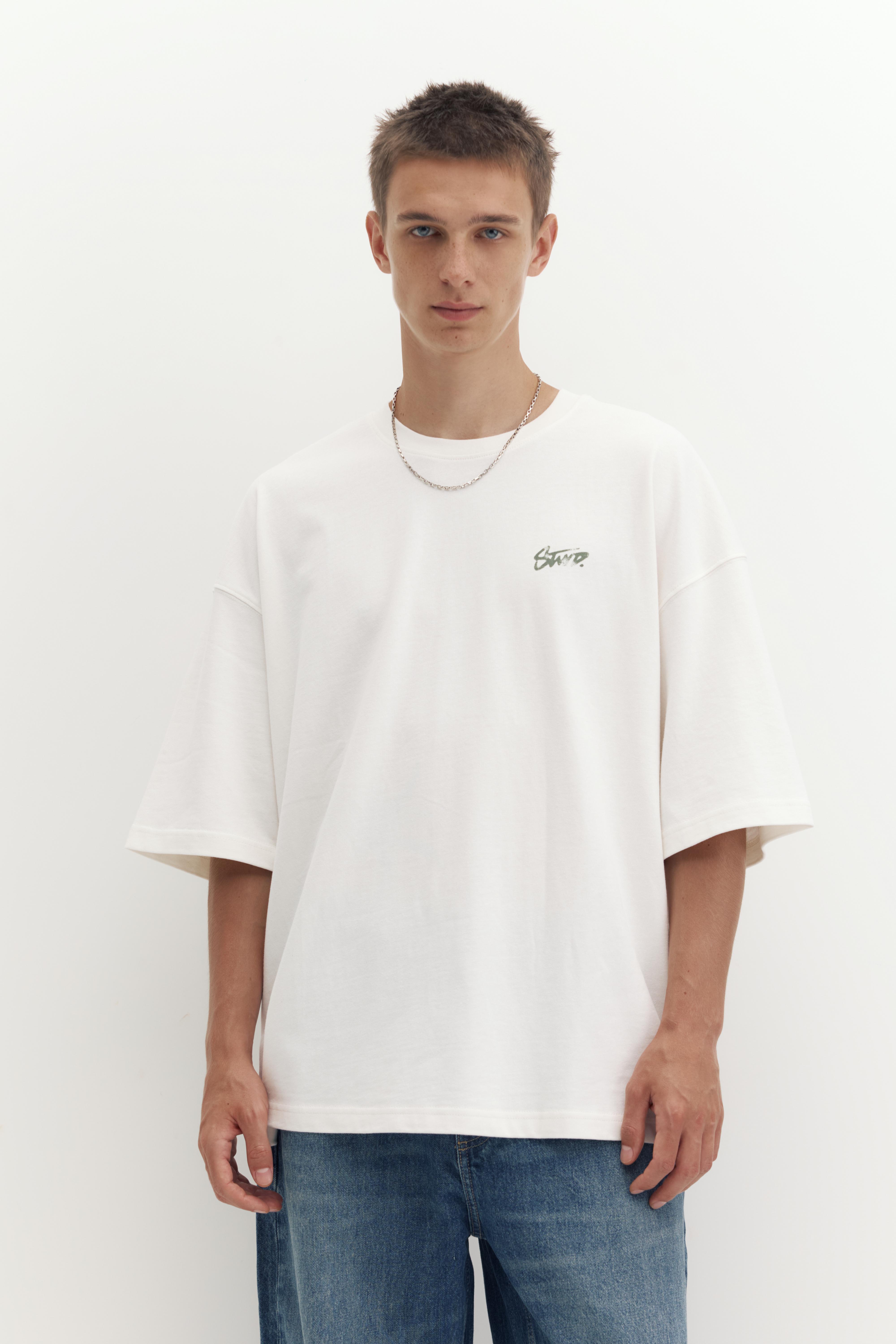 Oversize STWD T-shirt — Off white