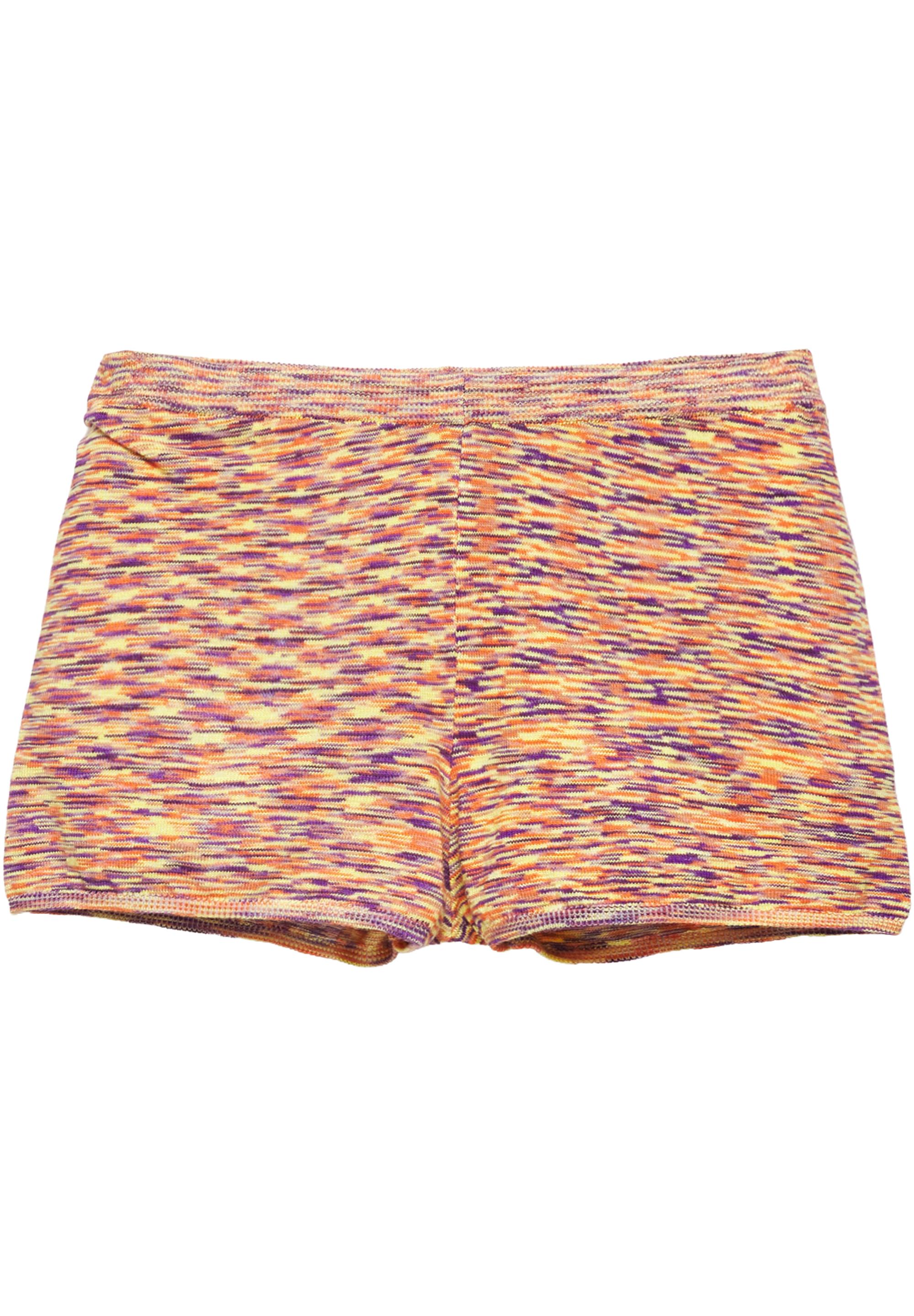 Space-dye knit shorts — Orange