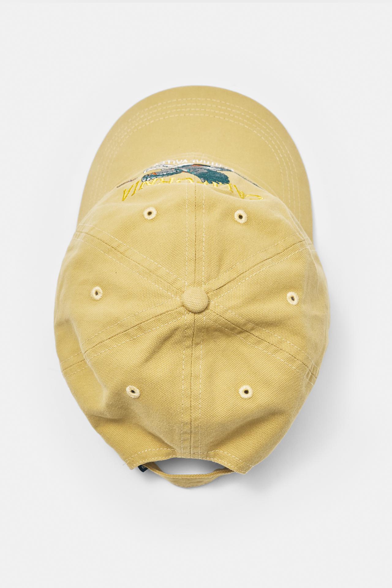 California embroidered cap — Mustard