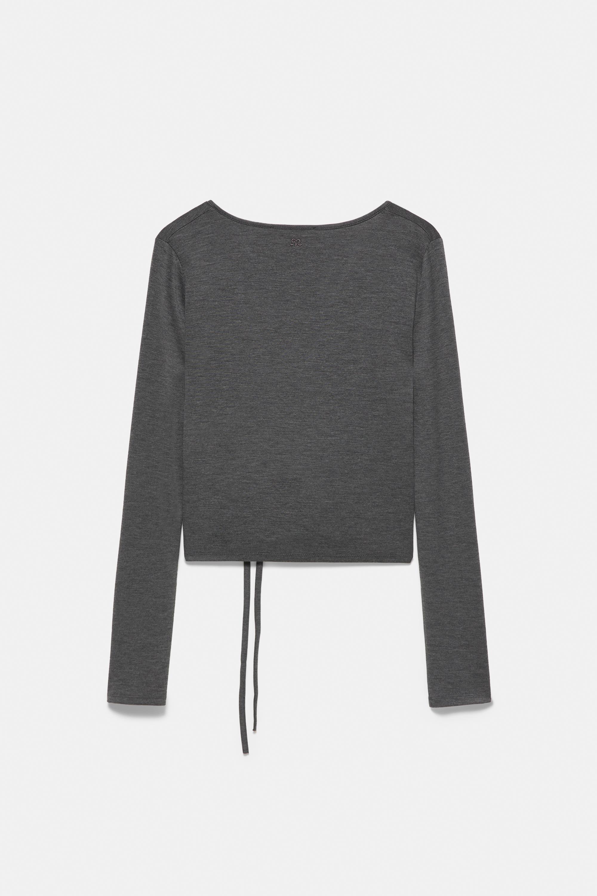 Pull&Bear Kemerli kruvaze top