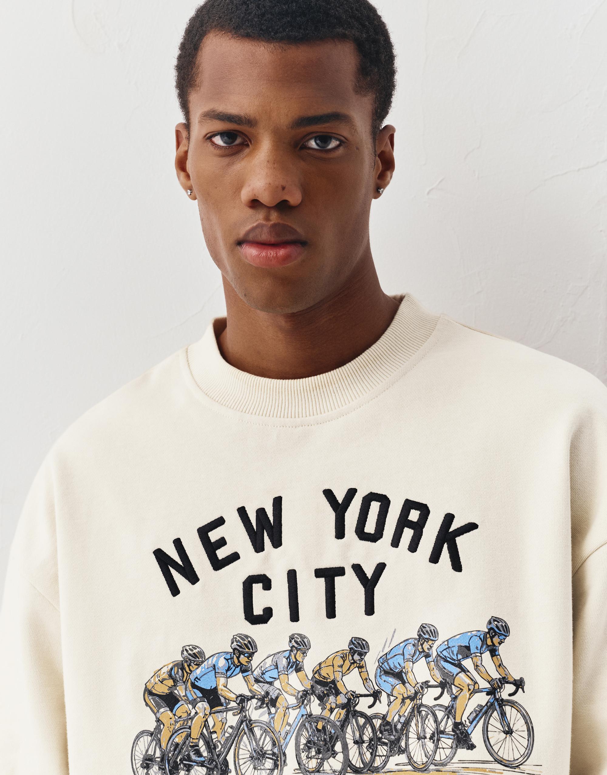 Cyclist graphic sweatshirt — Off white