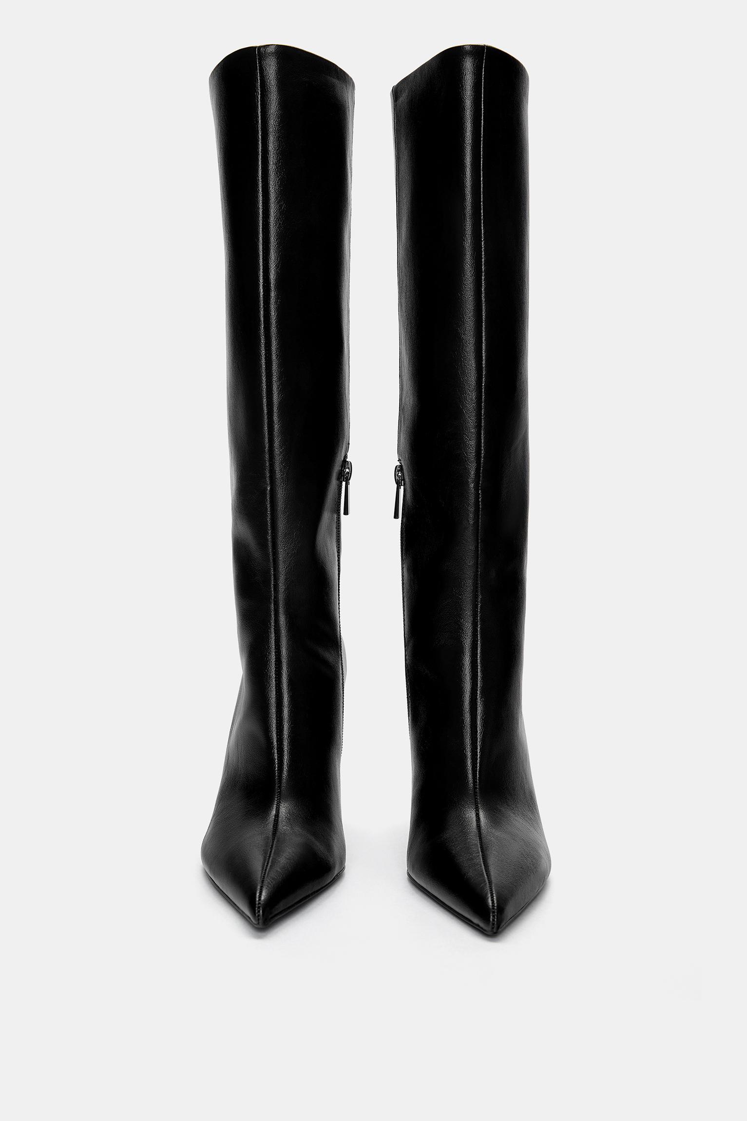 High-heel boots — Black