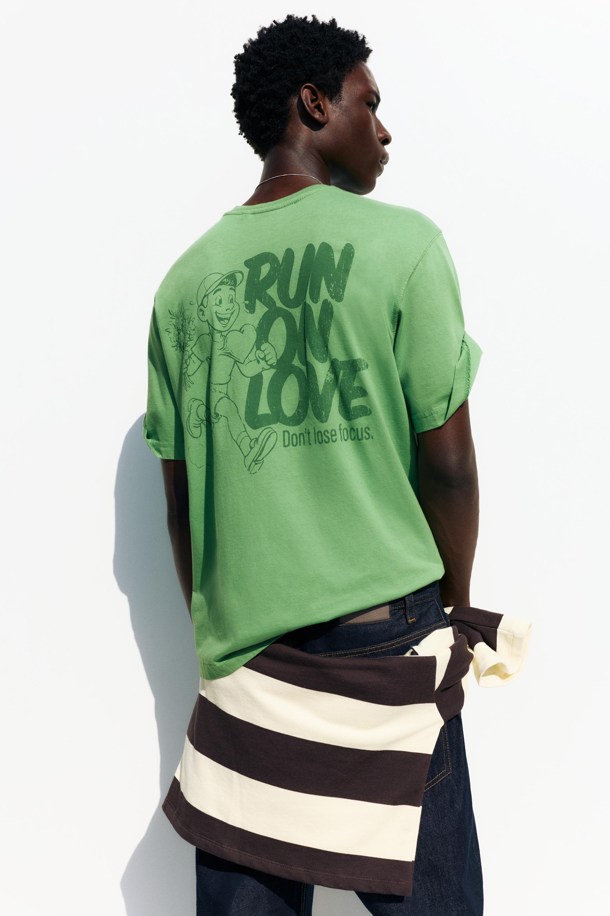 Regular fit graphic pocket T-shirt — Green