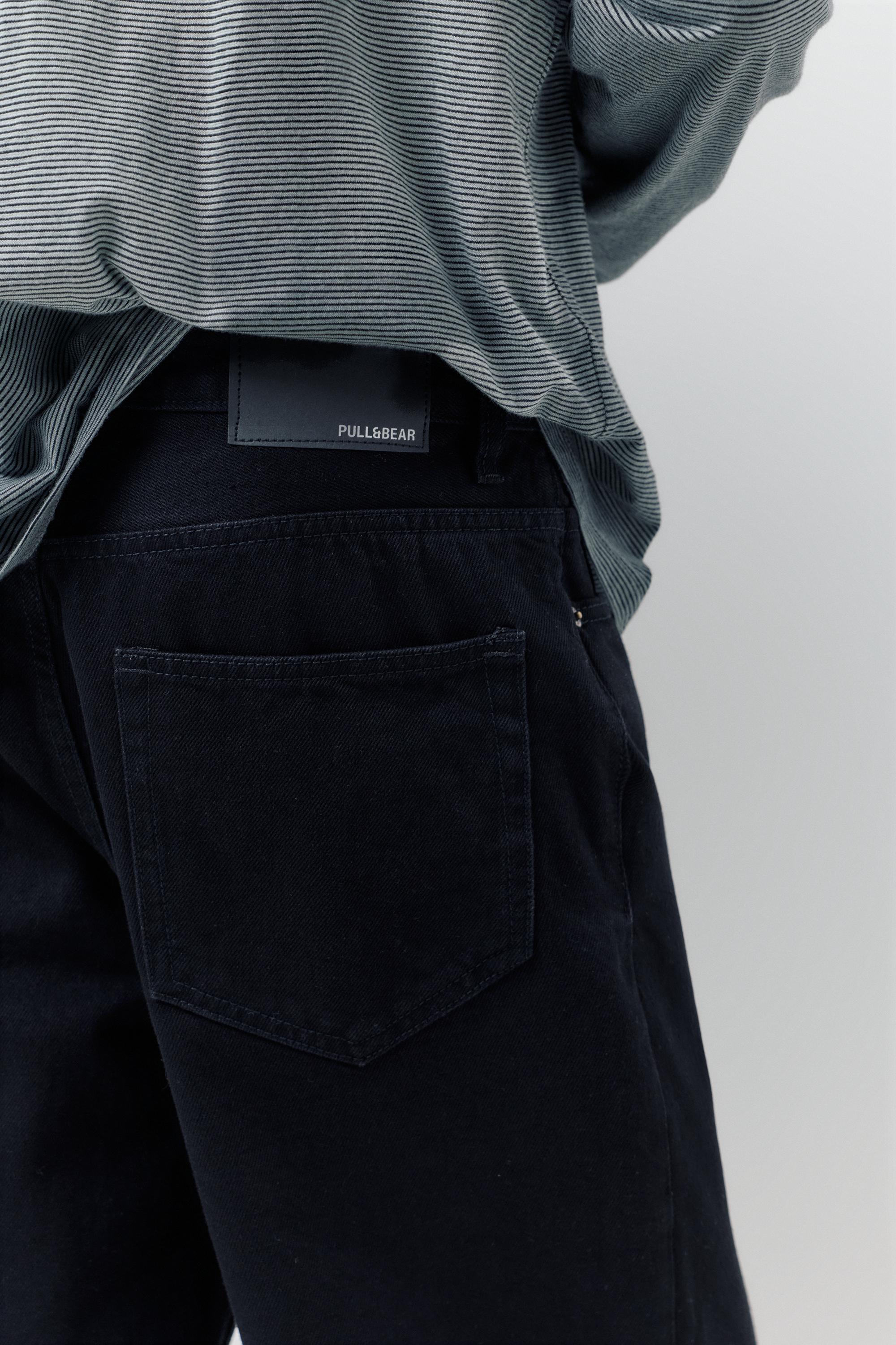 Standart kesim distressed denim bermuda - Görsel 19