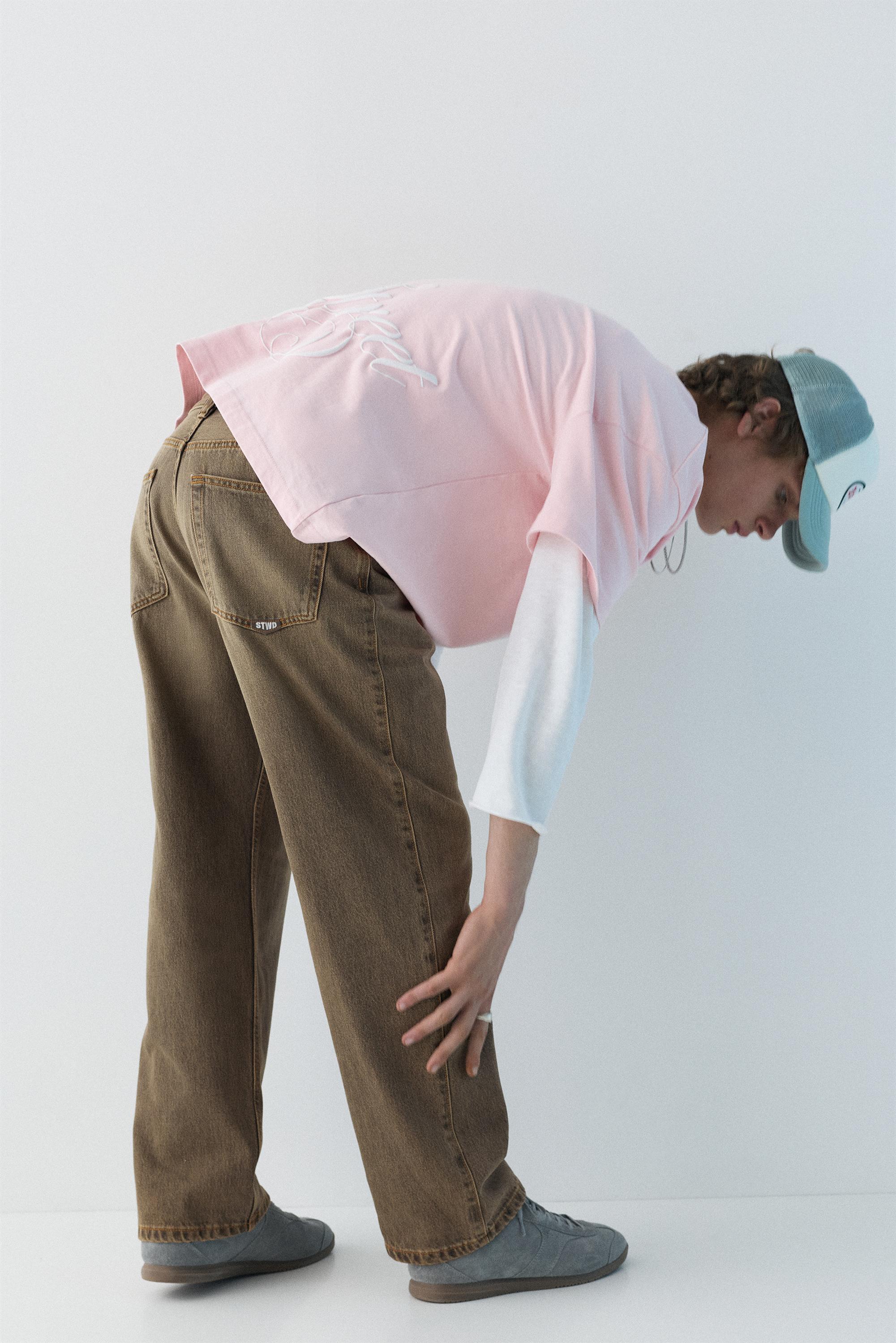 Regular straight-leg jeans — Tobacco brown