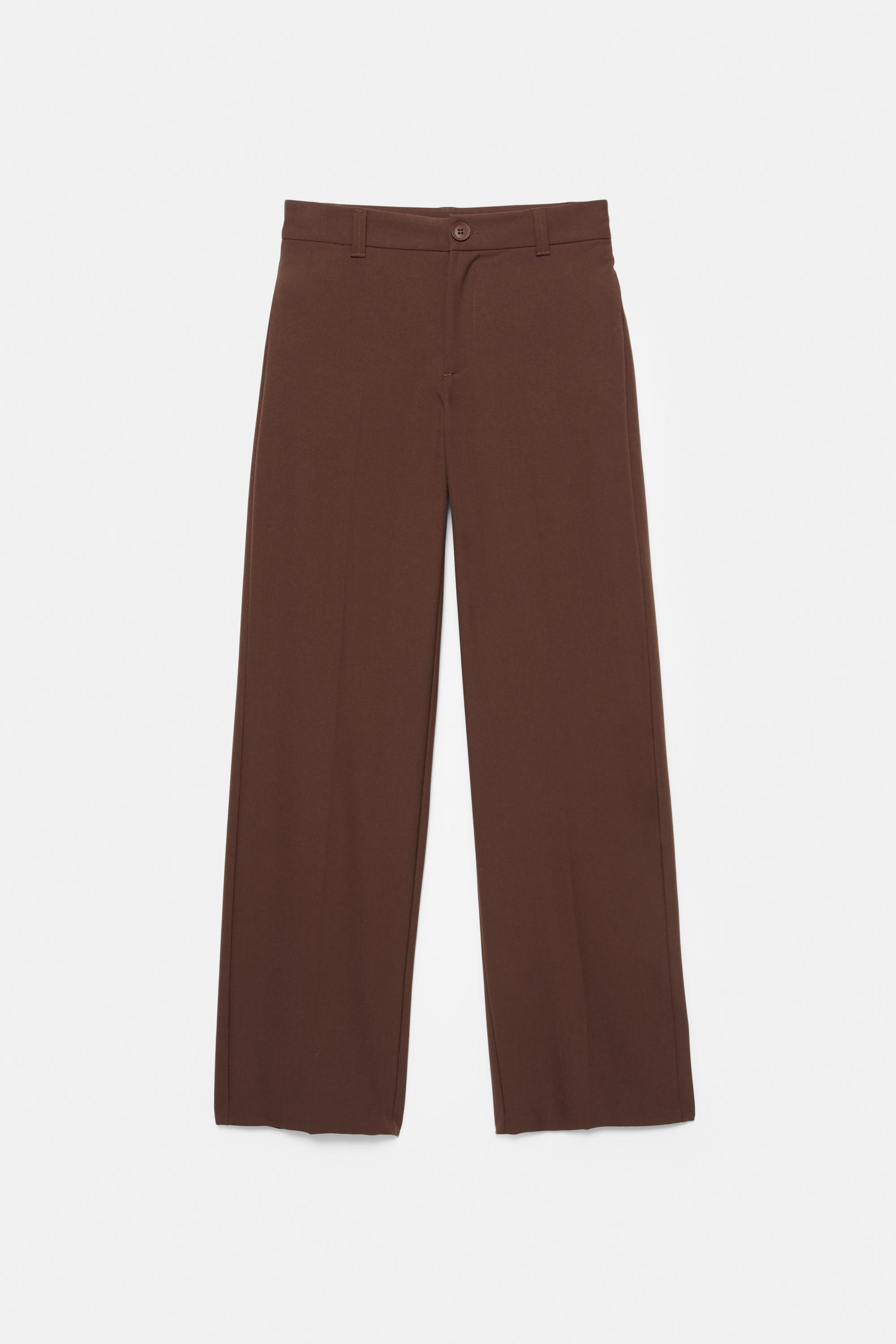 Smart high-waist straight-leg trousers