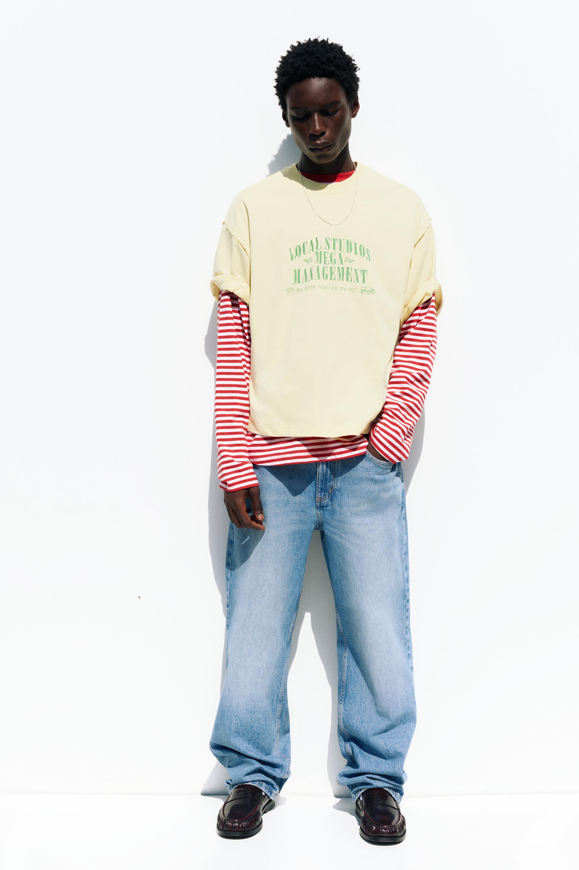 Cropped STWD graphic T-shirt — Yellow