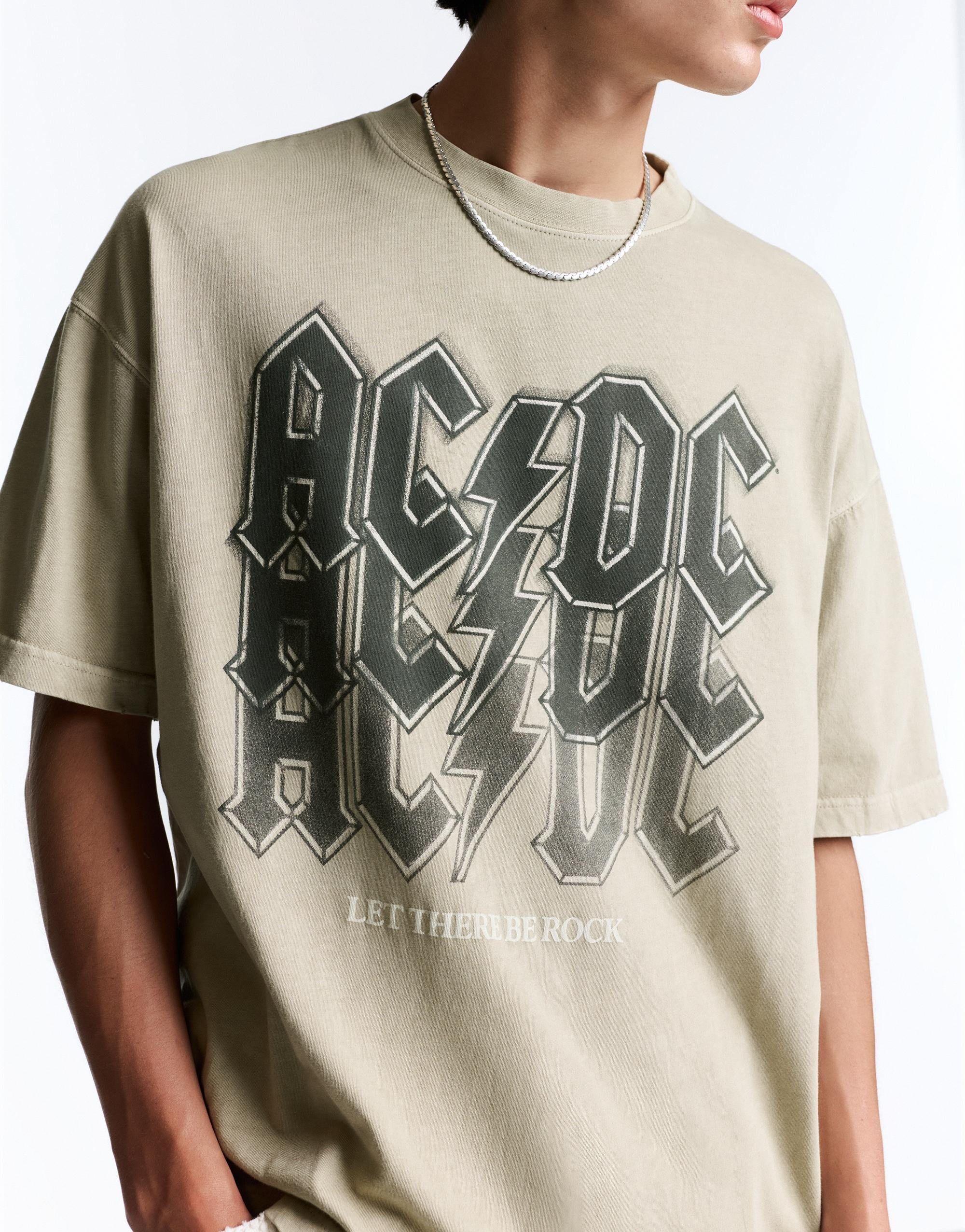 Relaxed fit AC/DC T-shirt — Ecru