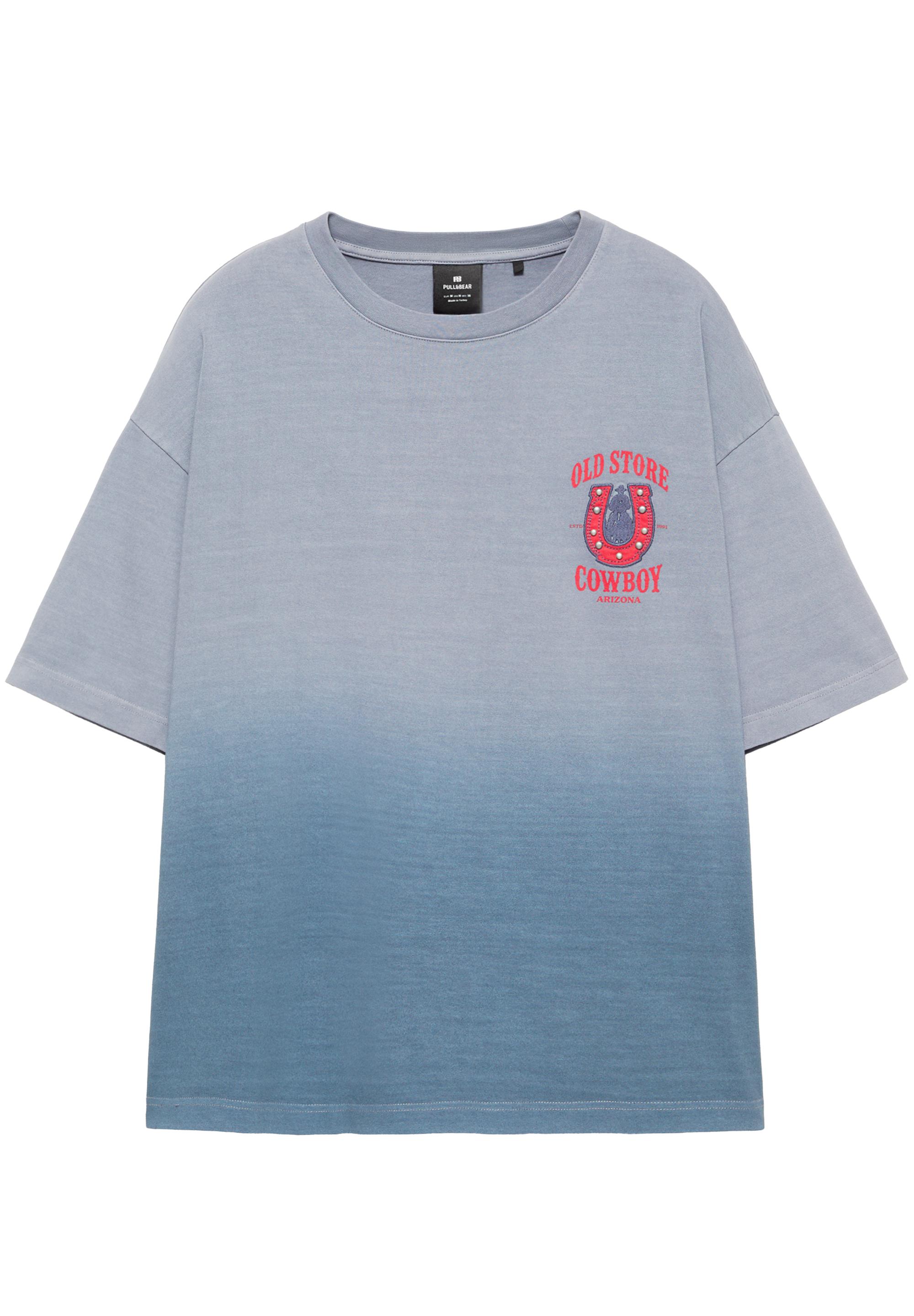 Ombré stud T-shirt — Blue