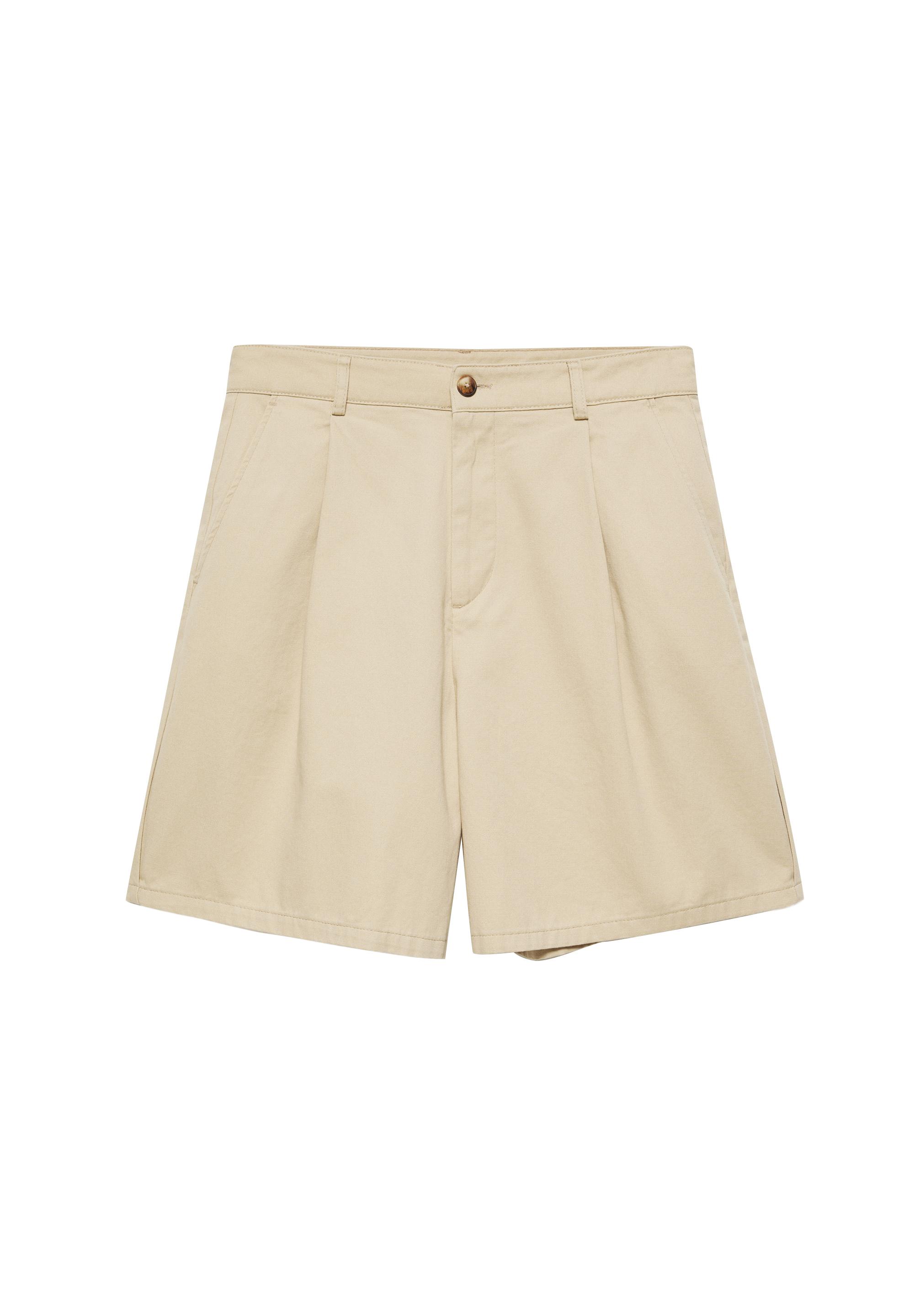 Darted Bermuda shorts — Beige