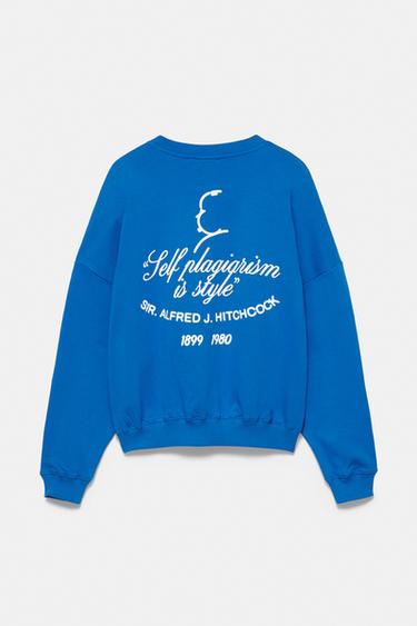Hitchcock graphic oversize sweatshirt — Deep blue 6