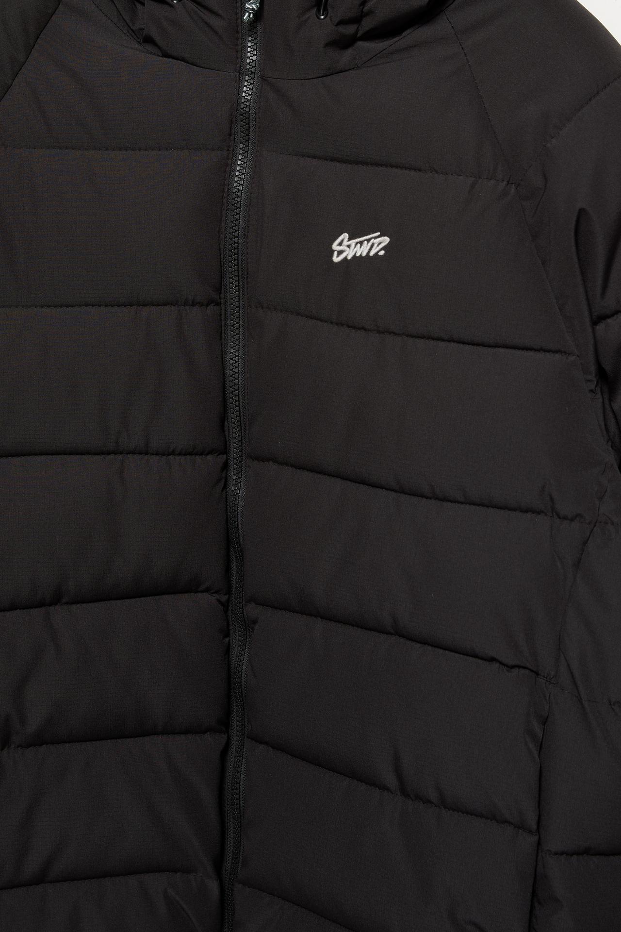 STWD hooded puffer jacket — Black