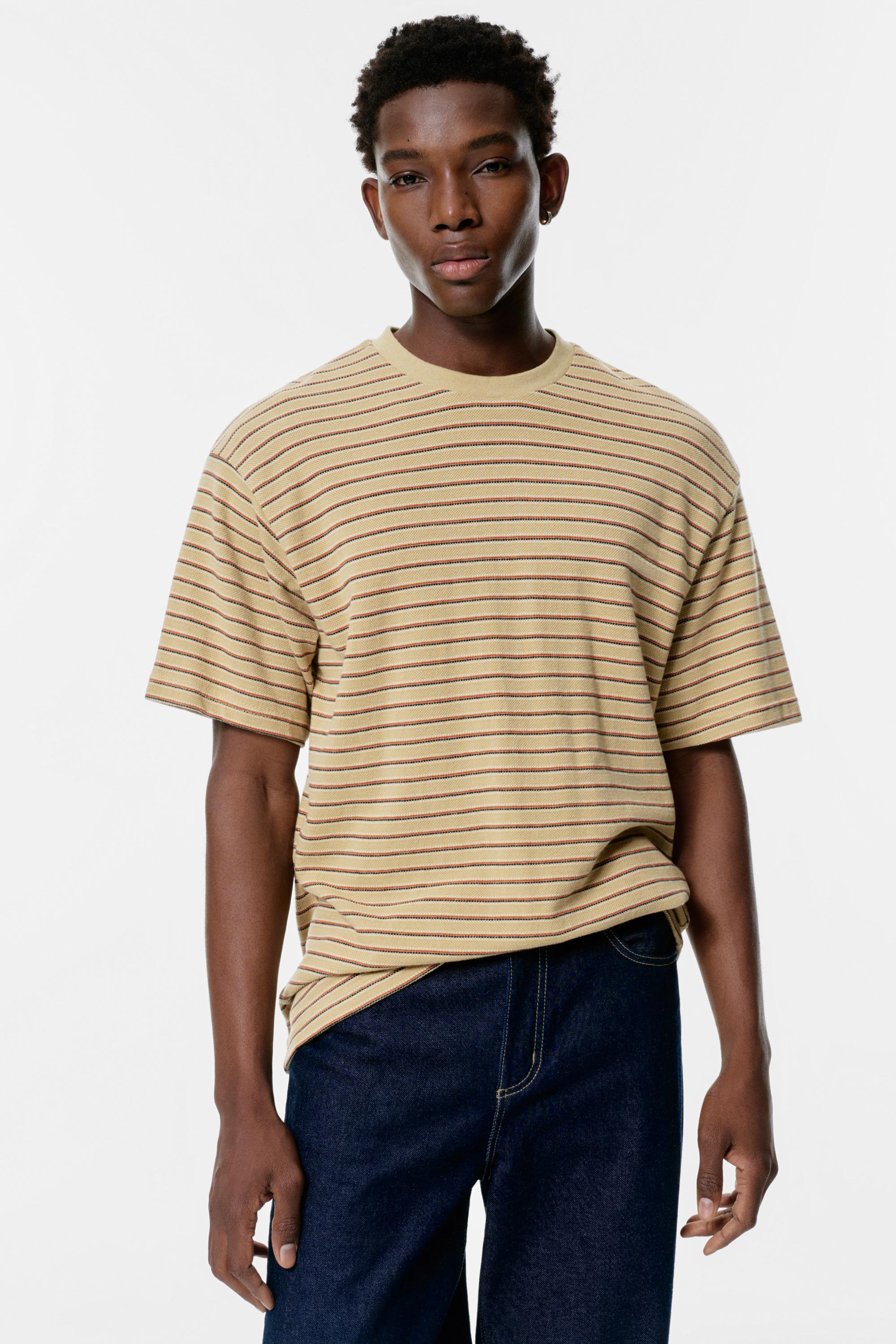 Gestreiftes Pikee-T-Shirt