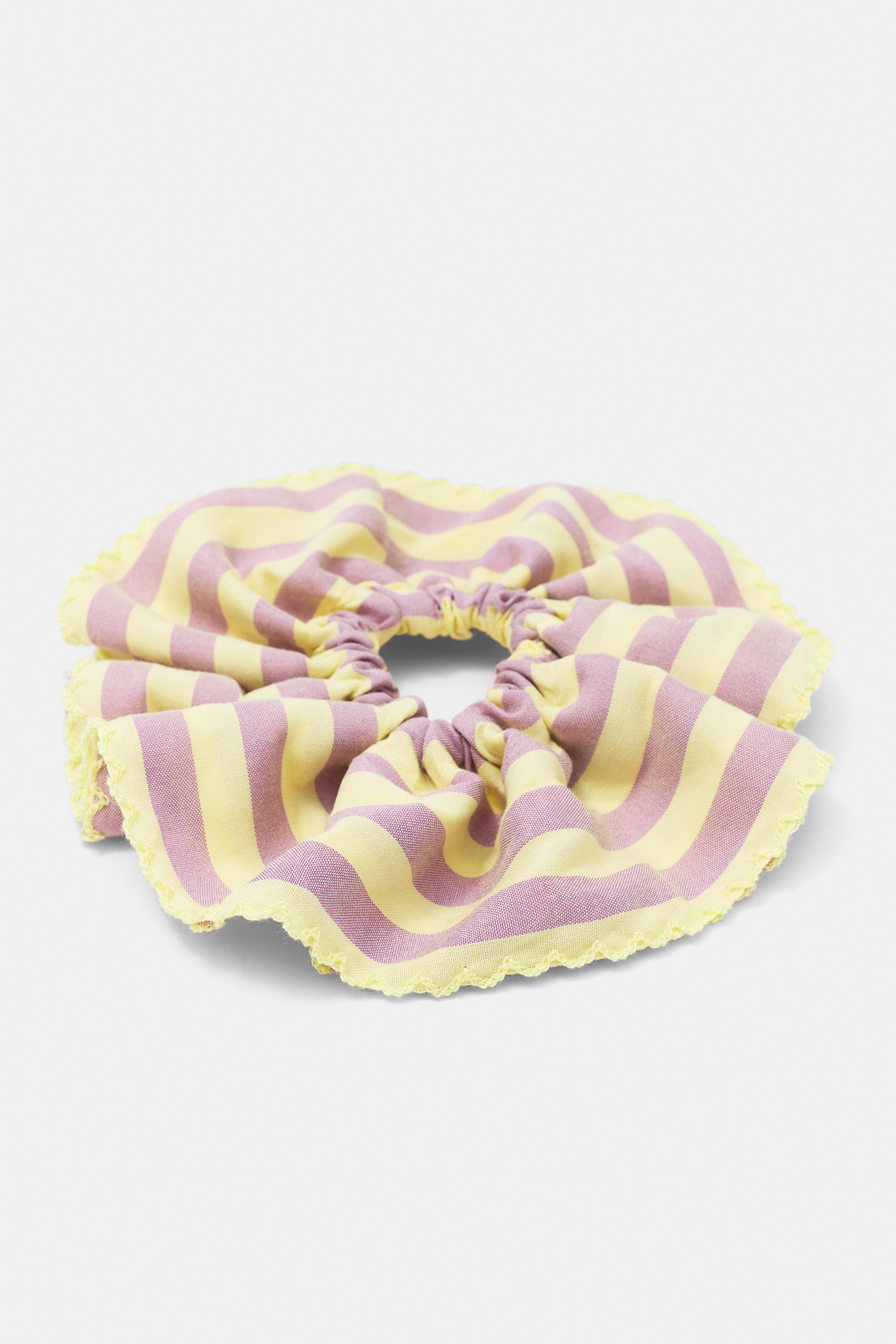 Striped scrunchie — Yellow