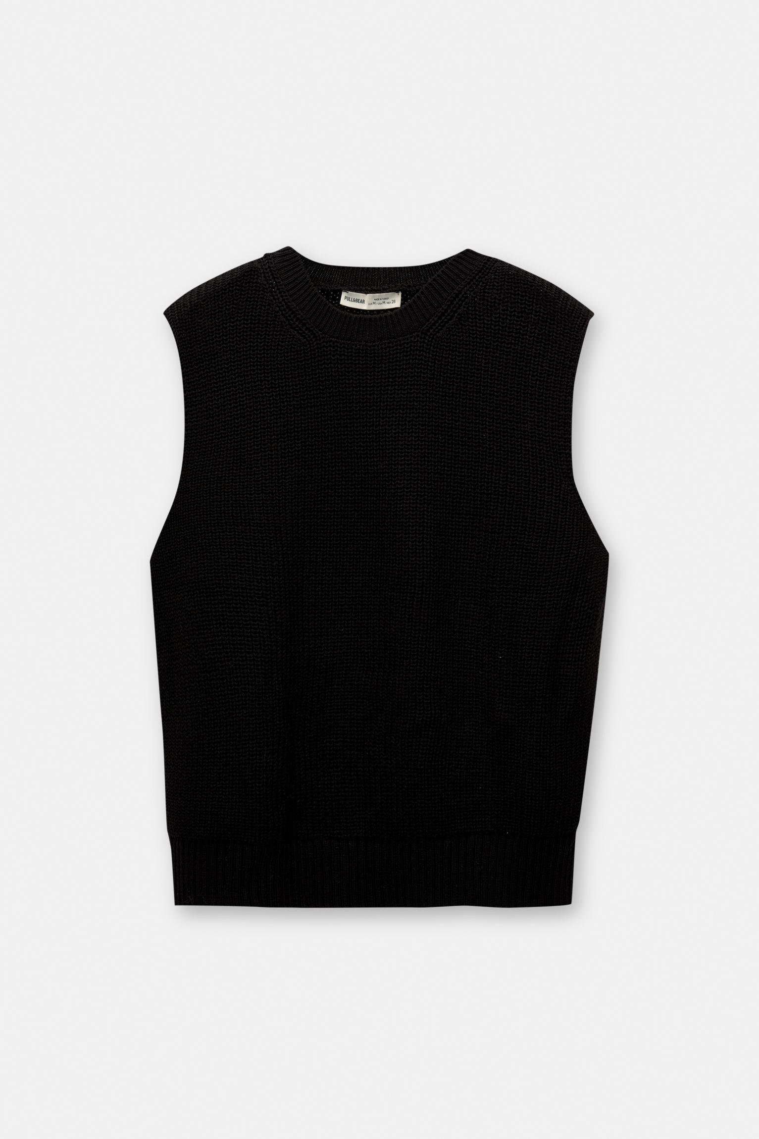 Purl knit vest - PULL&BEAR