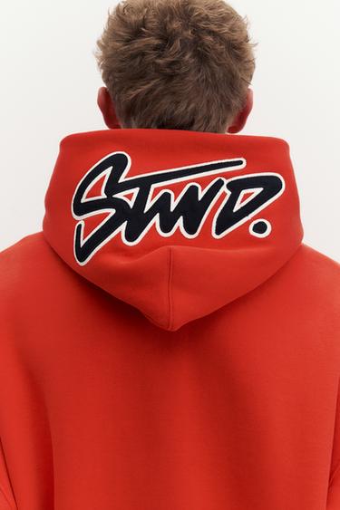STWD hood sweatshirt — Red 5