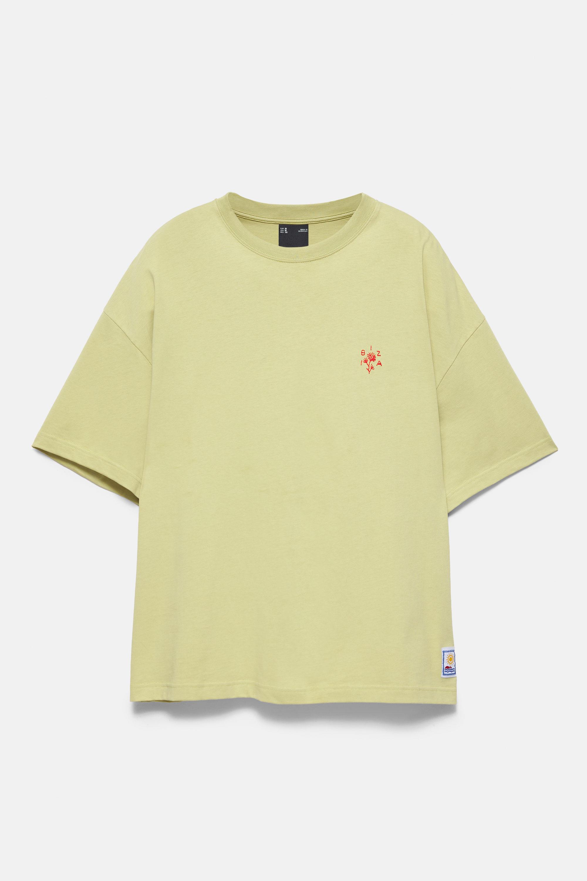 Ibiza embroidered boxy-fit T-shirt — Green
