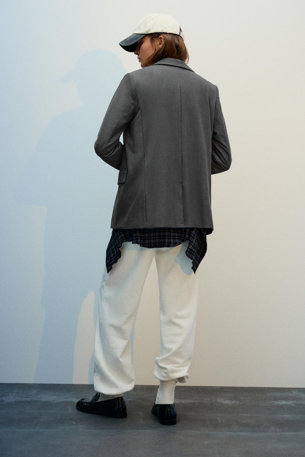 Basic blazer — Grey marl