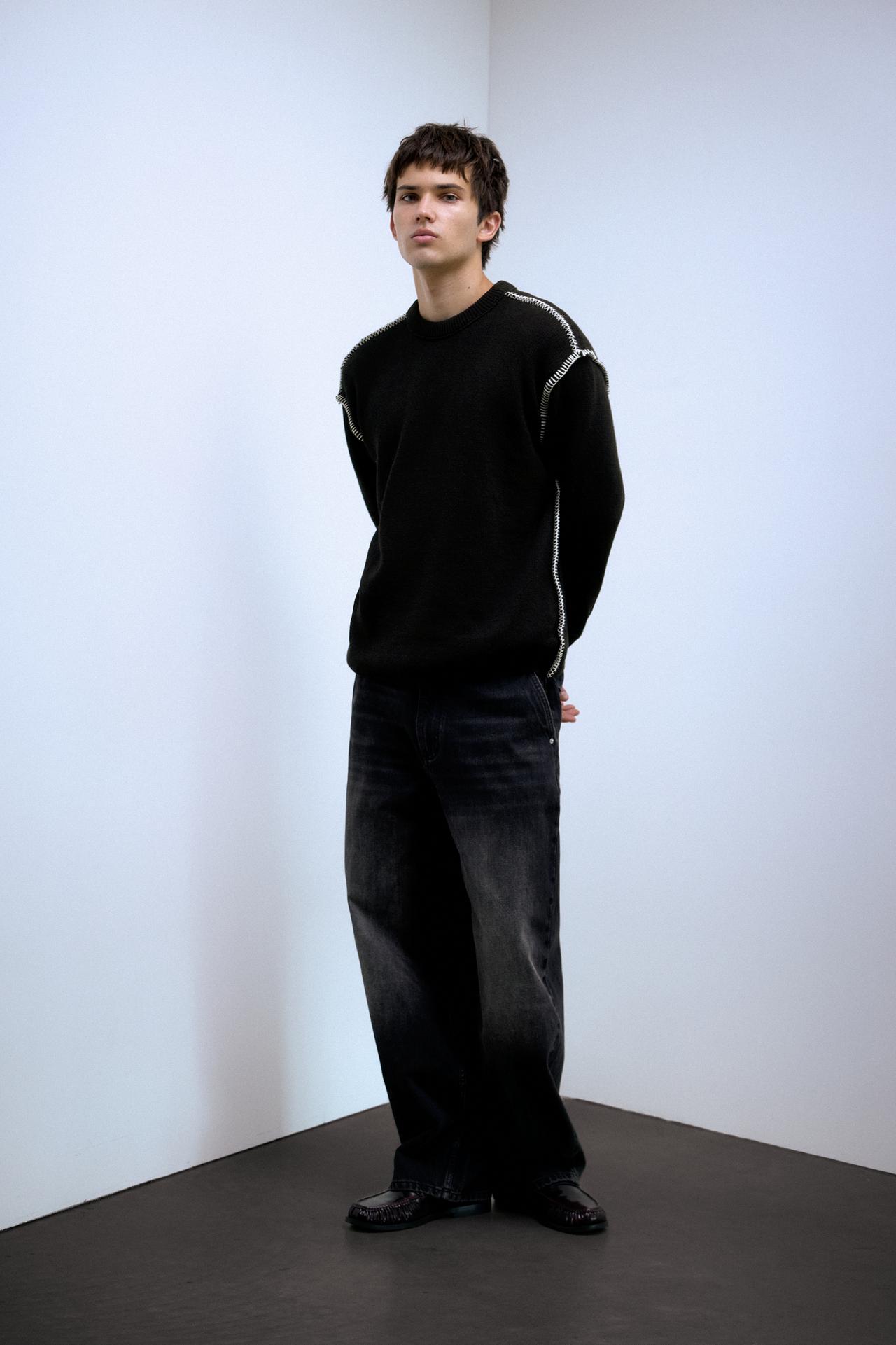 Basic jumper with seam detail — Black