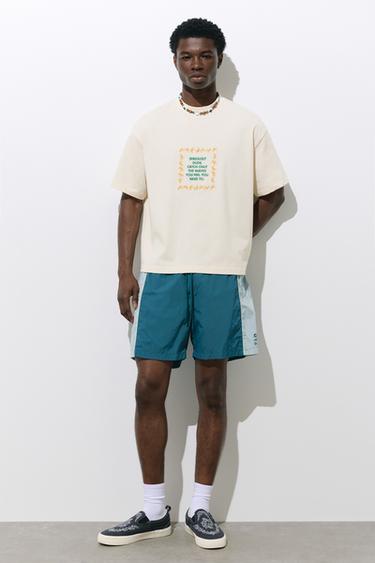 Embroidered star T-shirt — Beige 4