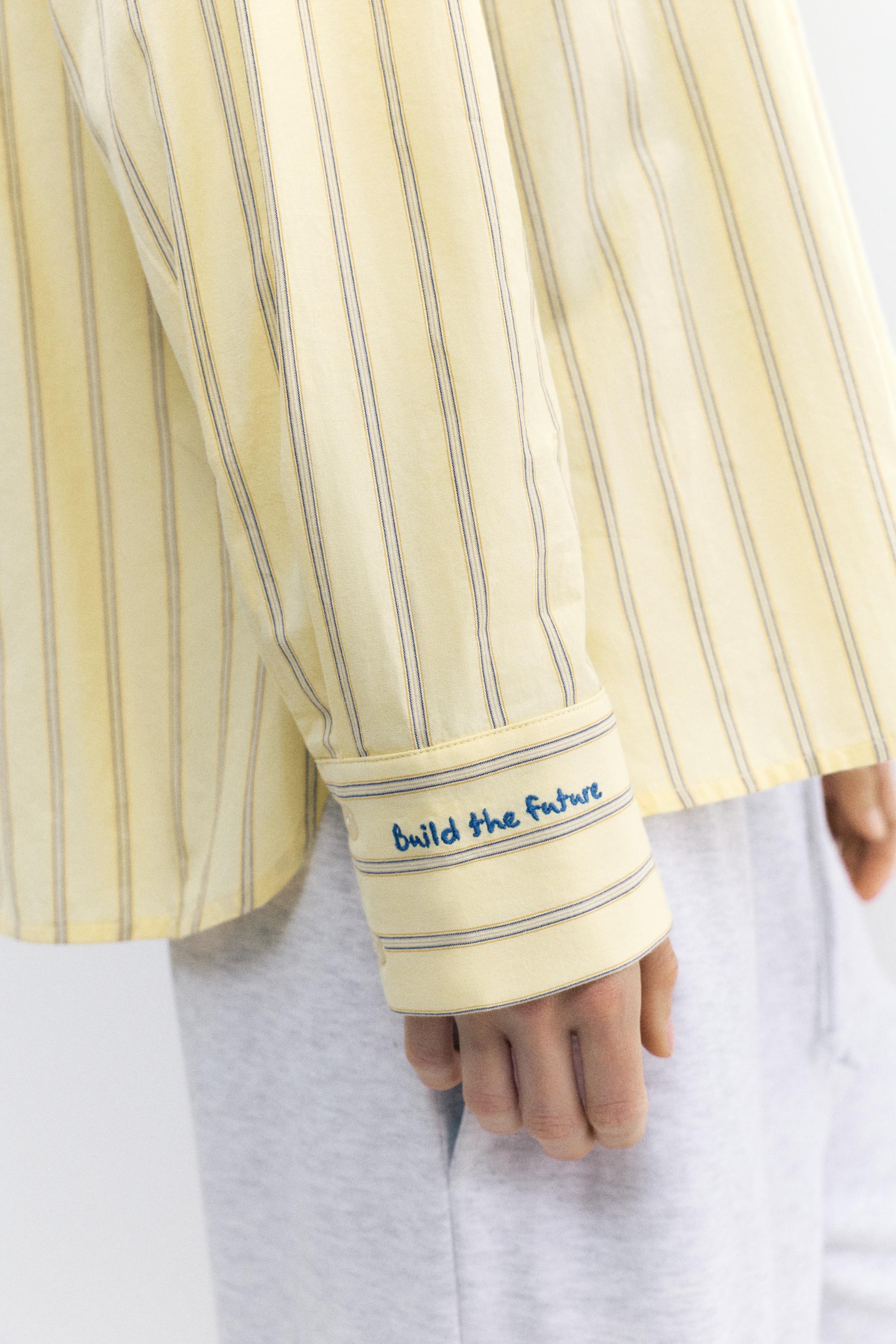 Sarı çizgili gömlek - Görsel 11