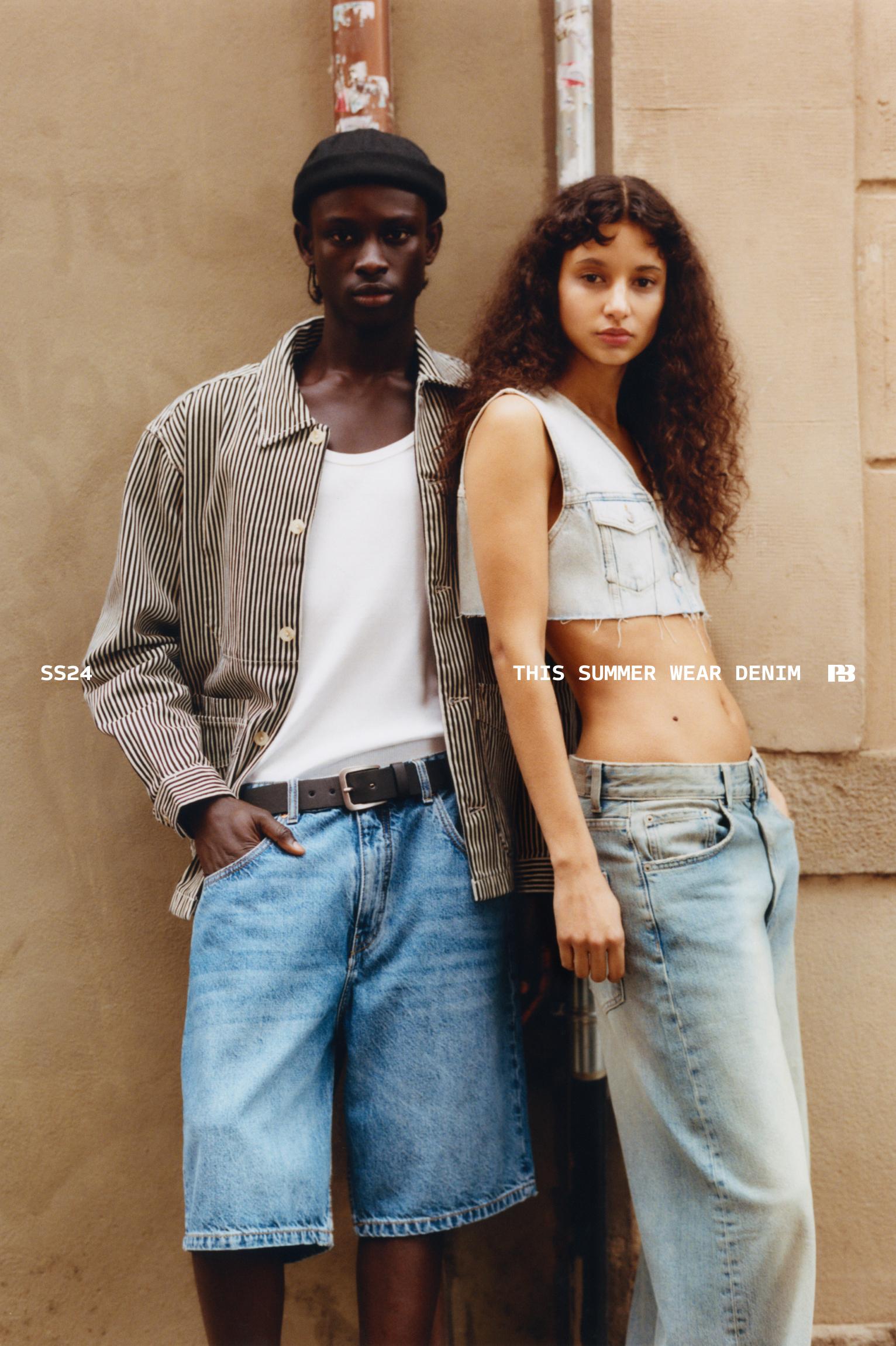 Baggy denim bermuda şort - Görsel 20