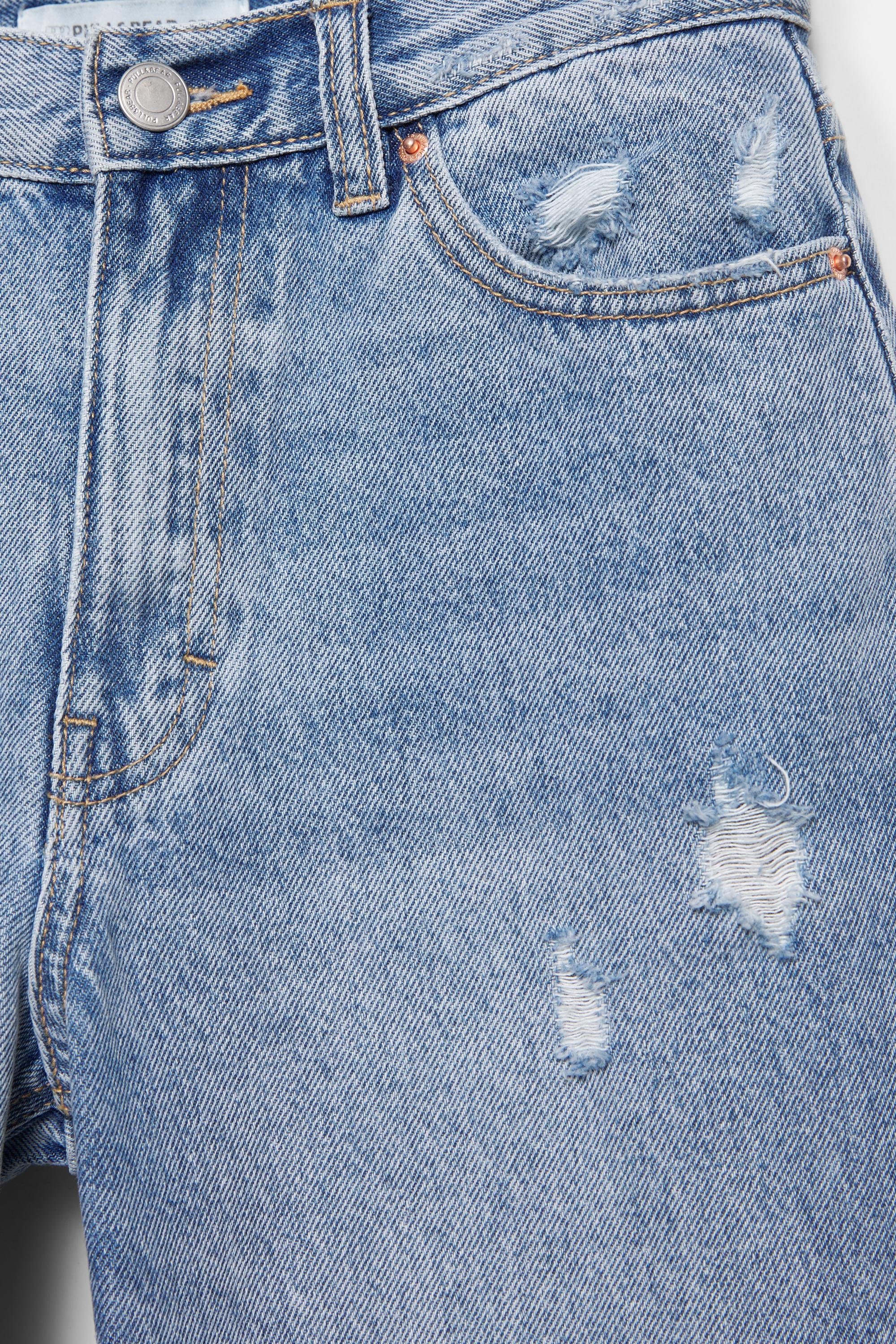 Ripped mom fit jeans — Indigo