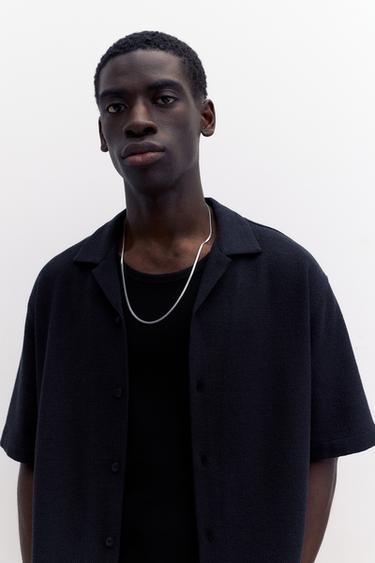 Terrycloth short sleeve shirt — Black 6