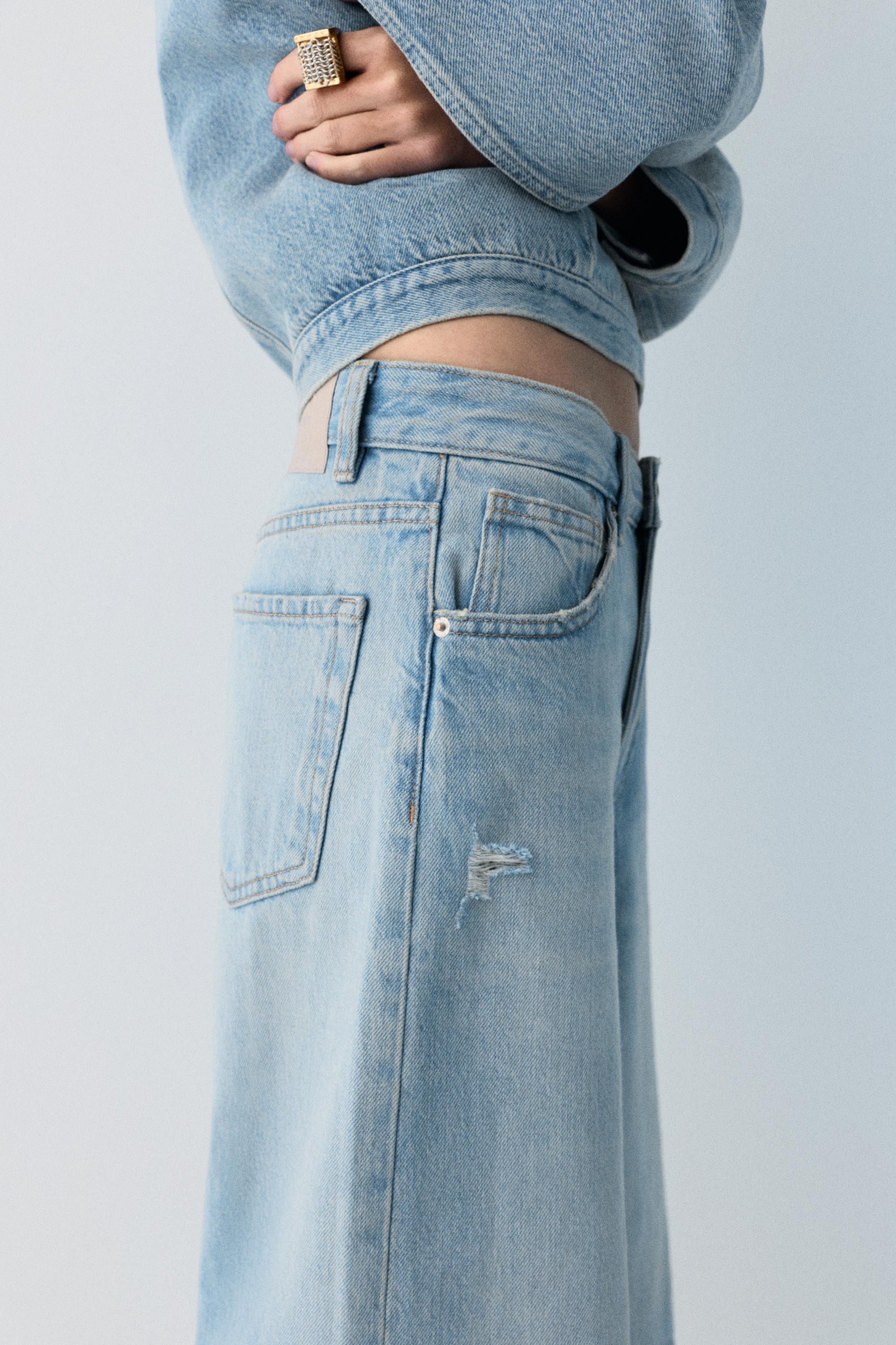 Düşük bel denim şort - Görsel 27