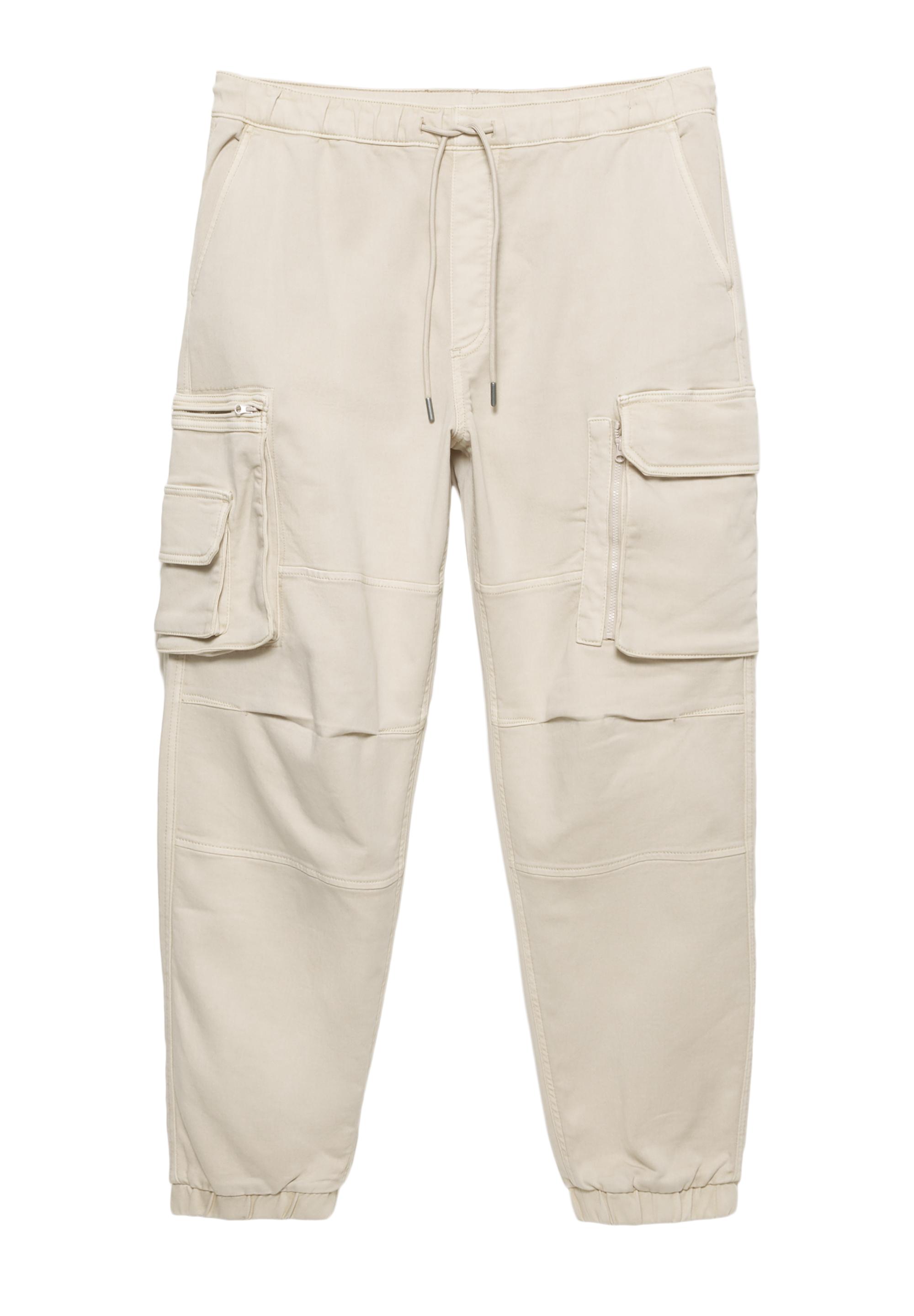 Multi-pocket comfort jogger trousers — Beige