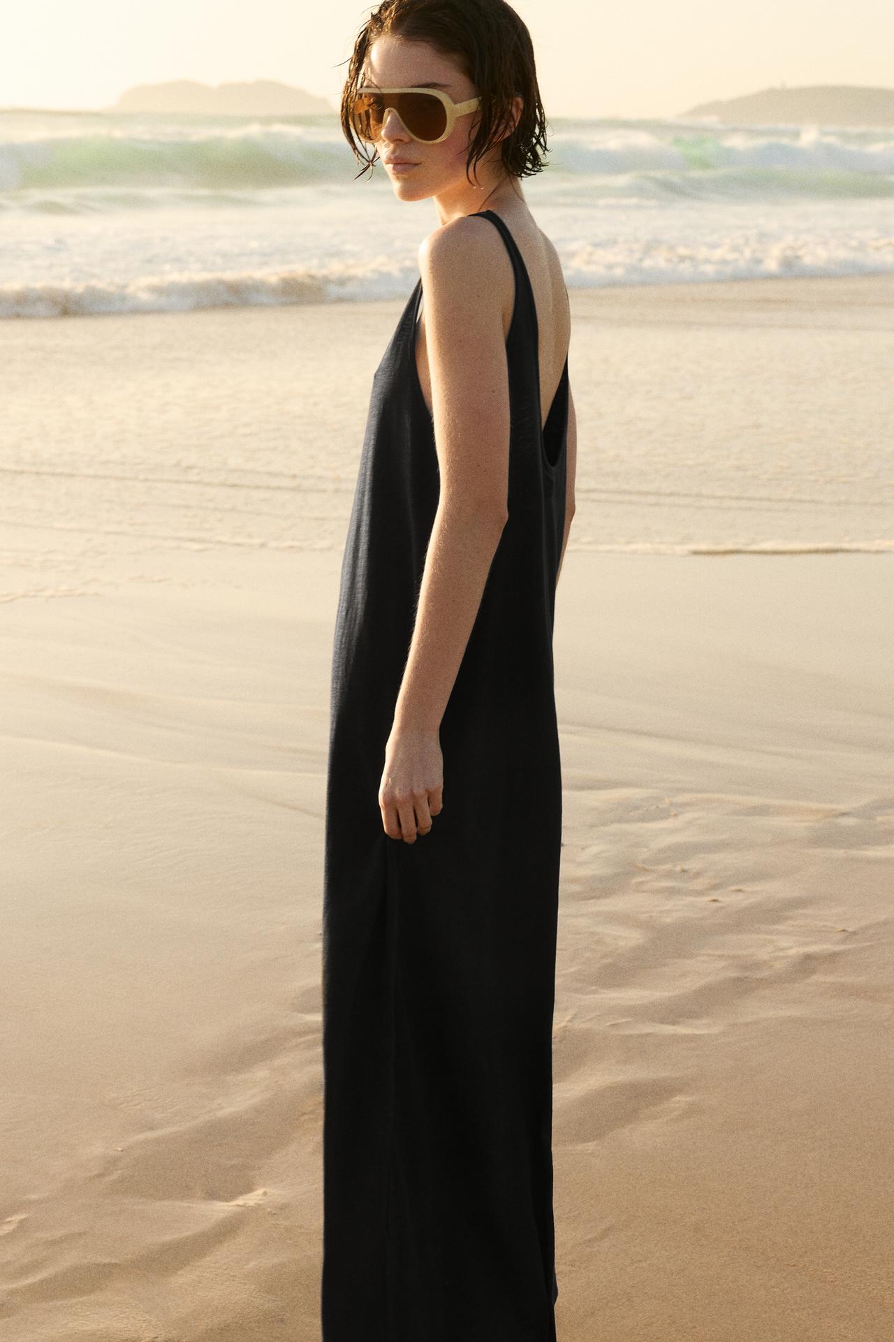 Strappy midi dress — Anthracite grey