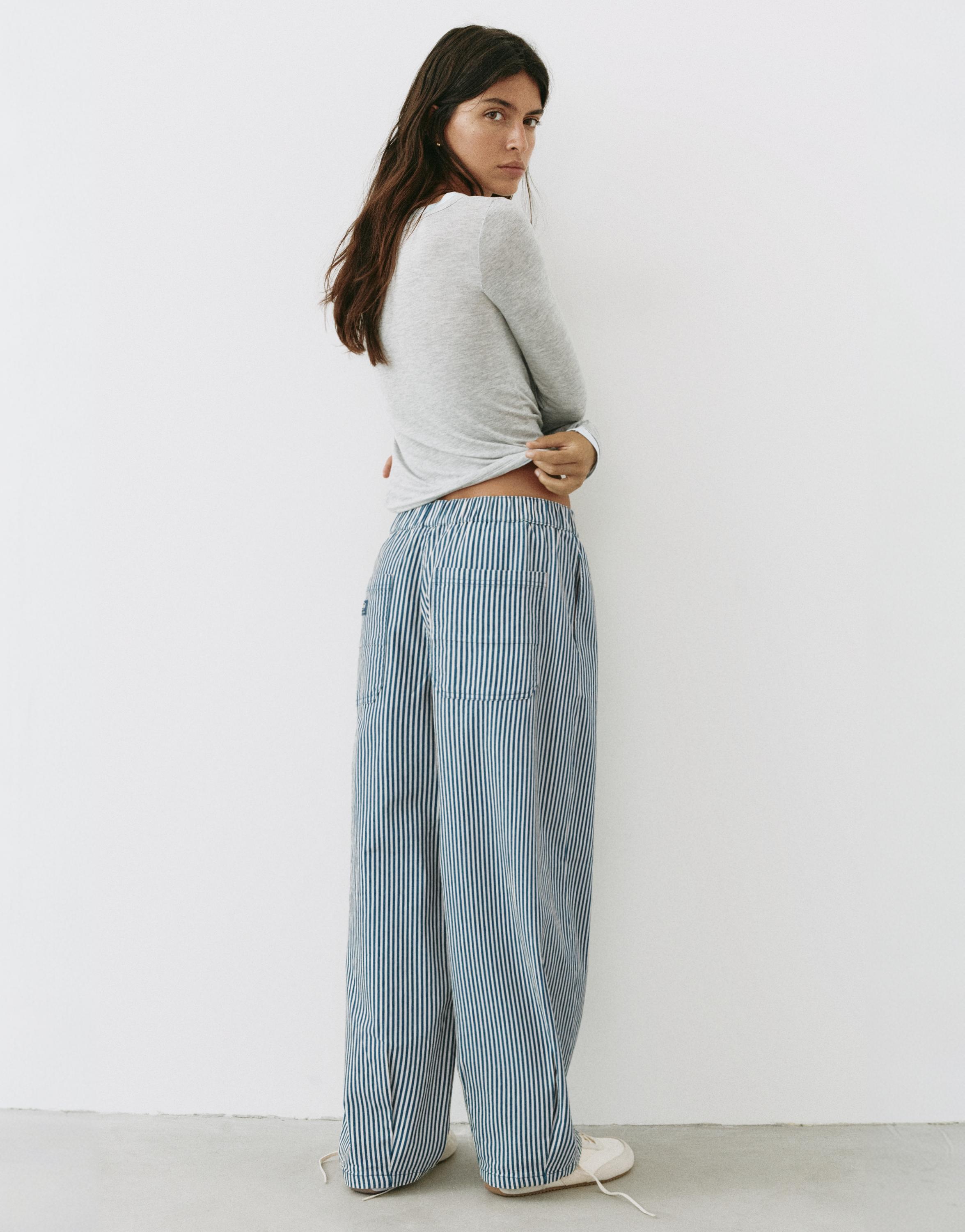 Barrel trousers — Navy