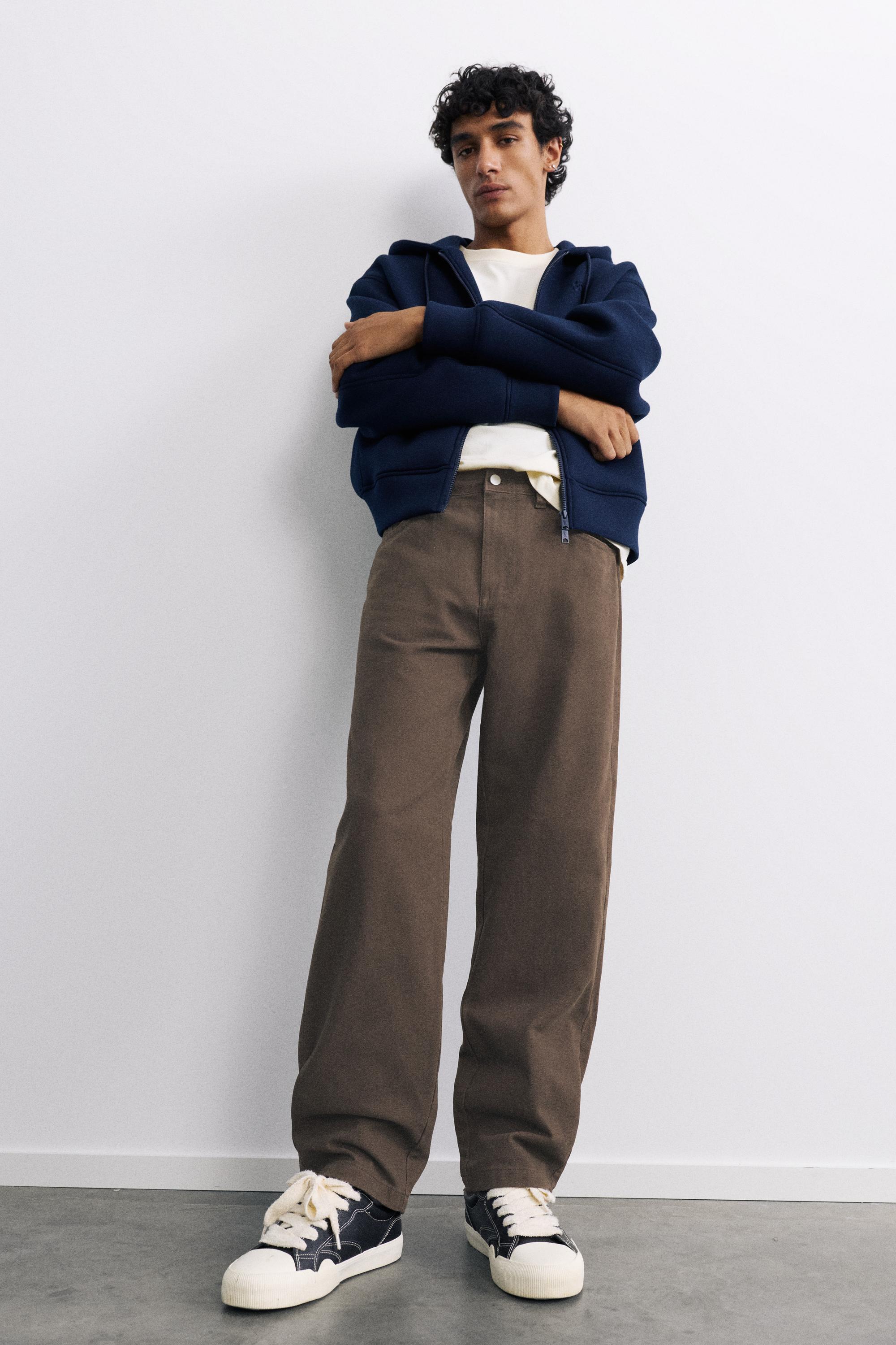 Straight-leg trousers — Brown