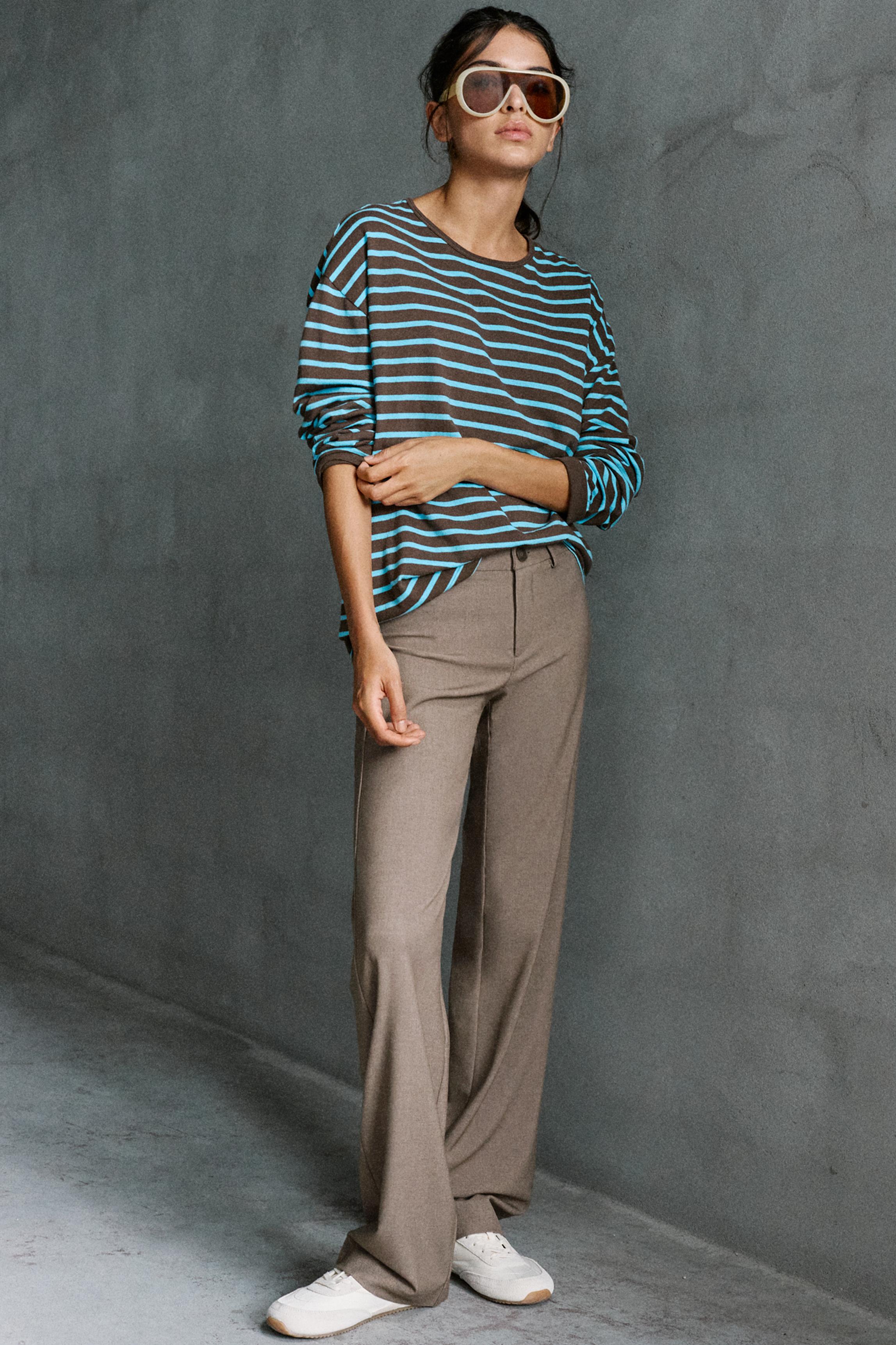 Straight-leg smart trousers — Mole brown