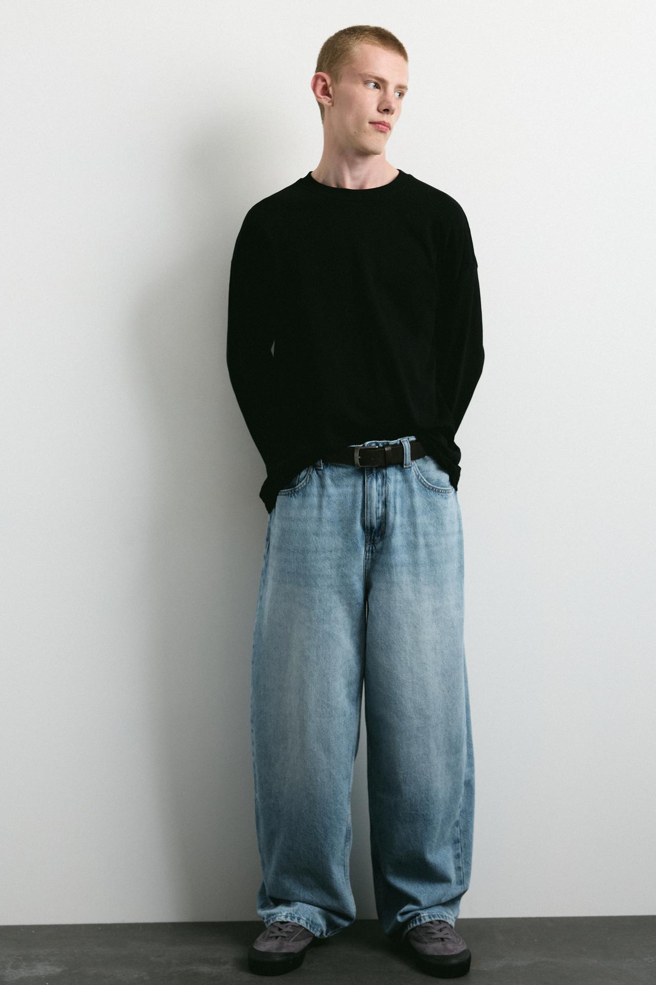 Baggy relaxed fit jeans — Pale indigo