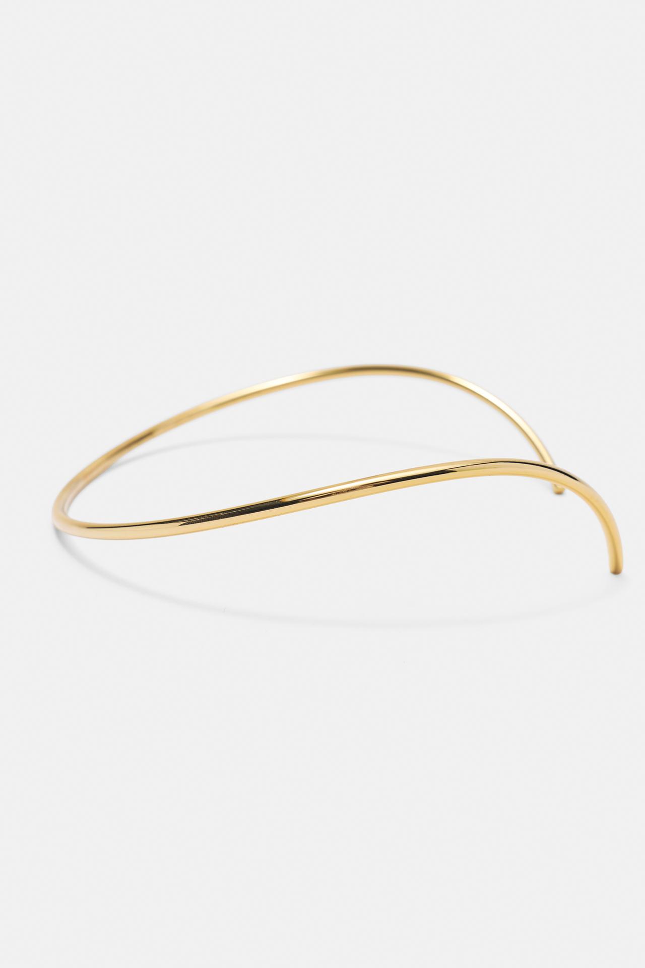 Metallic choker necklace — Gold