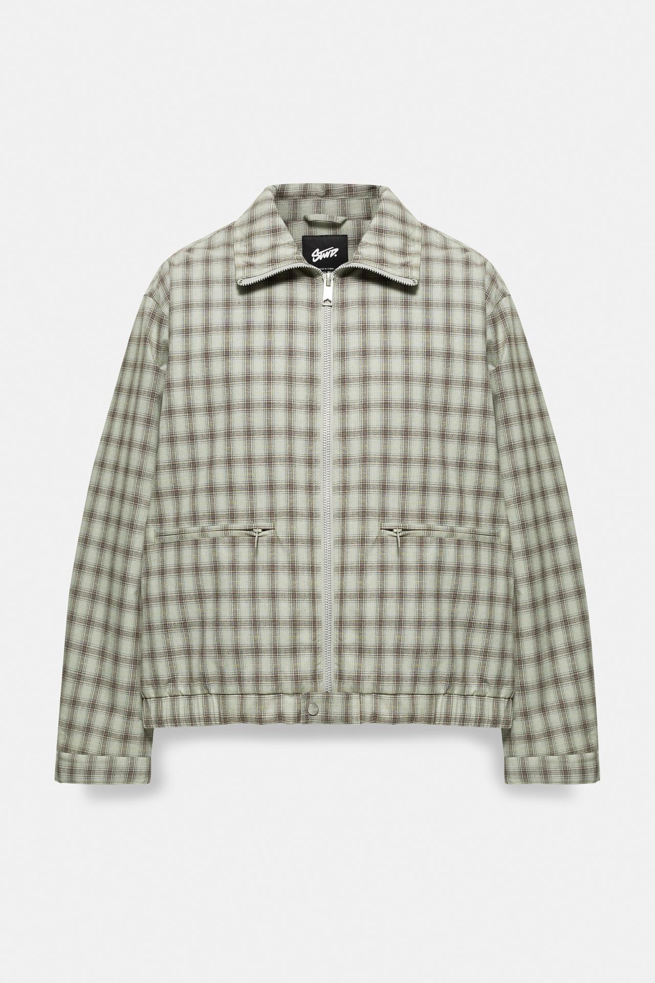 Check jacket — Pale green