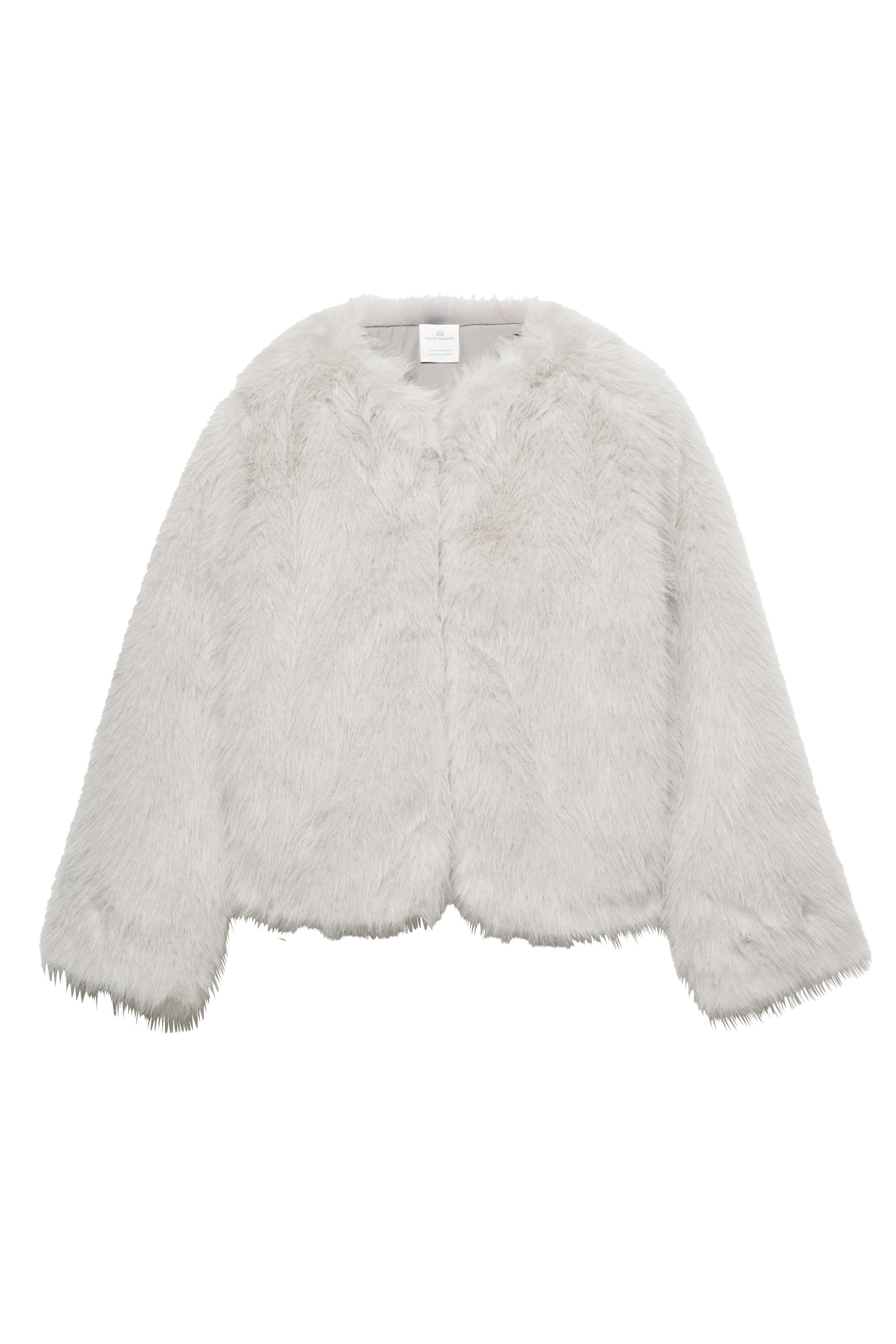 Suni kürk ceket - Görsel 5