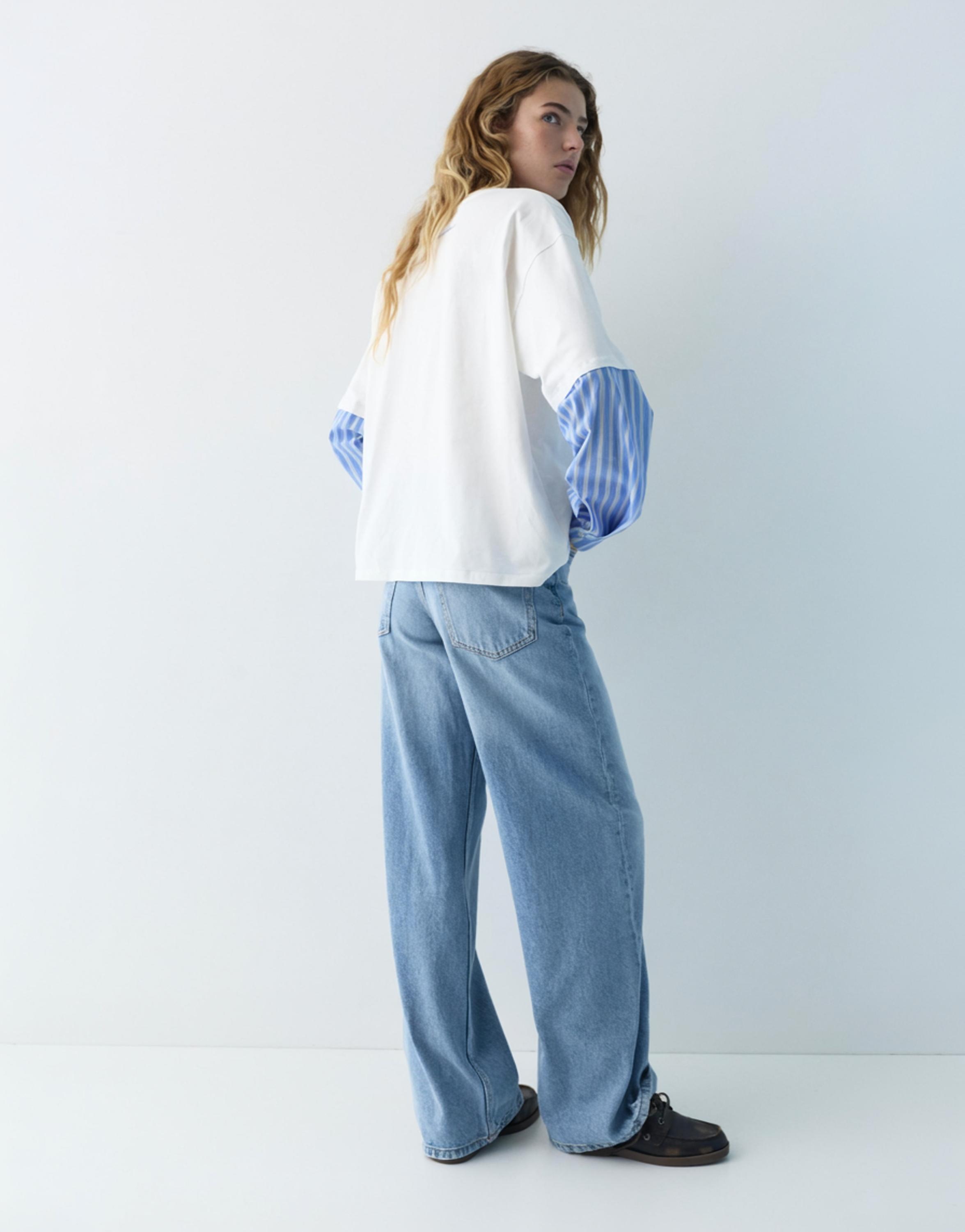Double sleeve shirt T-shirt — Sand